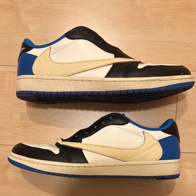 Travis Scott × fragment design × Nike Air Jordan 1 Low OG SP "Military Blue"
