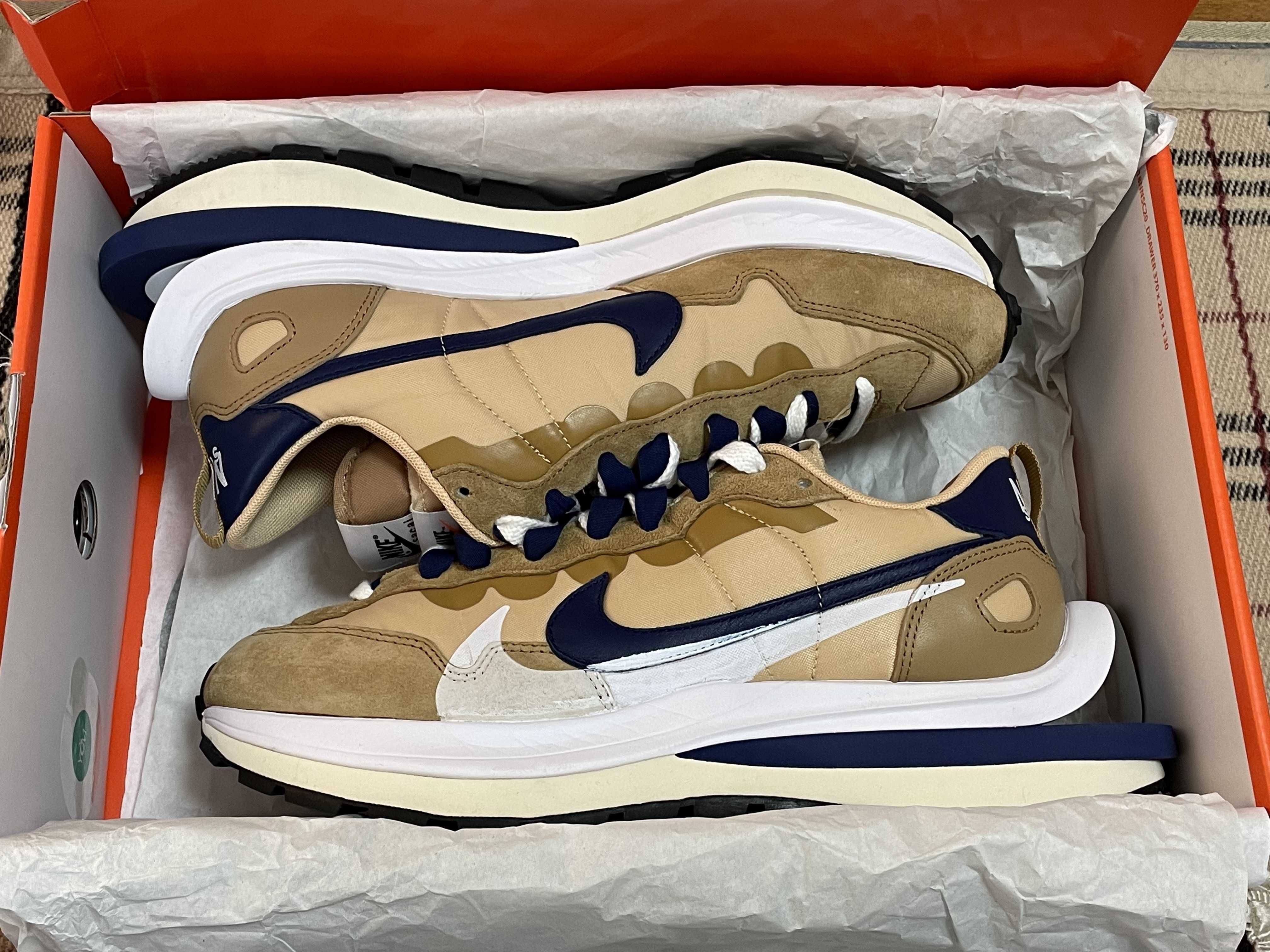Sacai × Nike Vapor Waffle "Sesame And Blue Void"