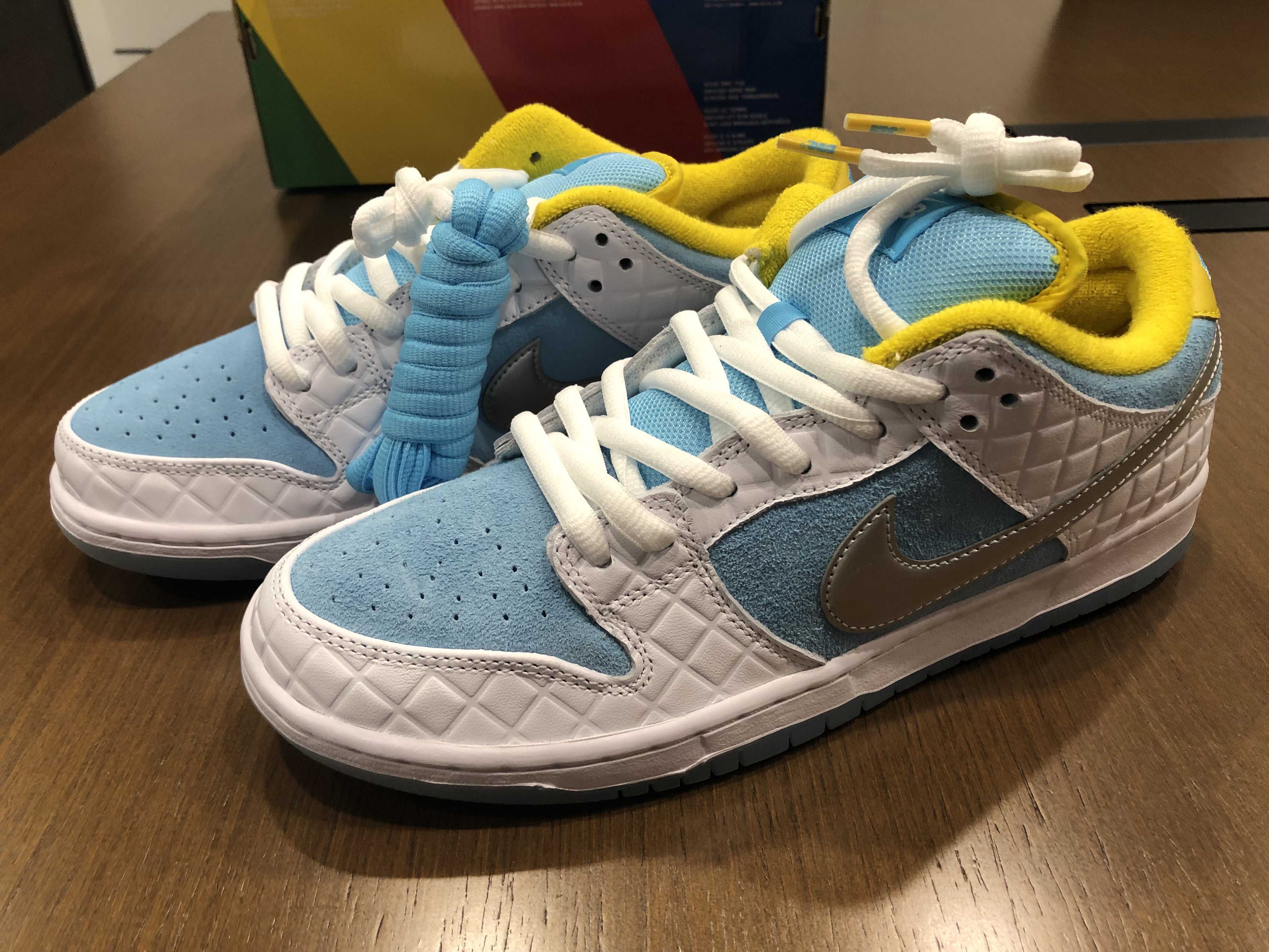 FTC × Nike SB Dunk Low "White/Blue"