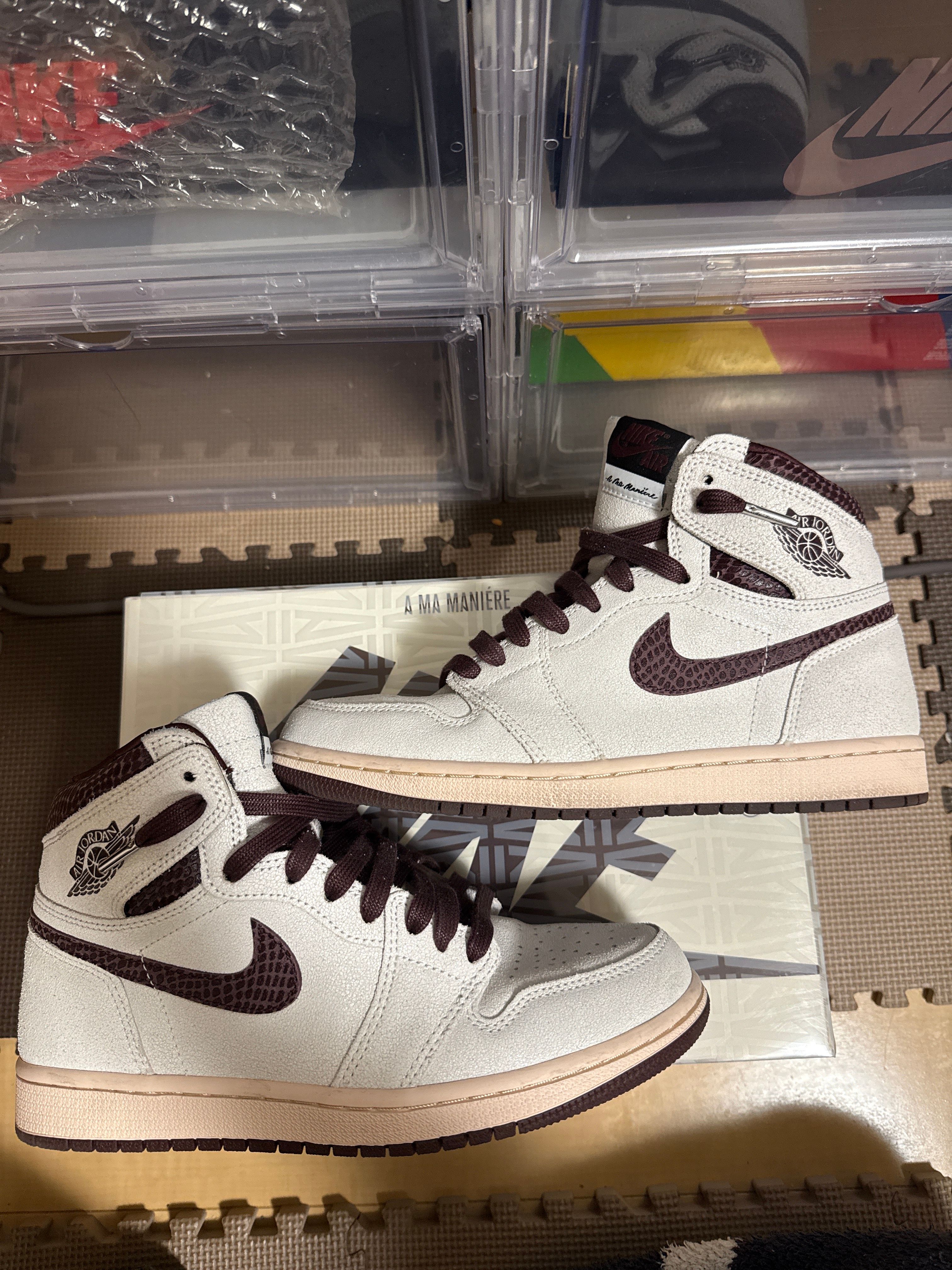 A Ma Maniere × Nike Air Jordan 1 Retro High OG "Sail and Burgundy"