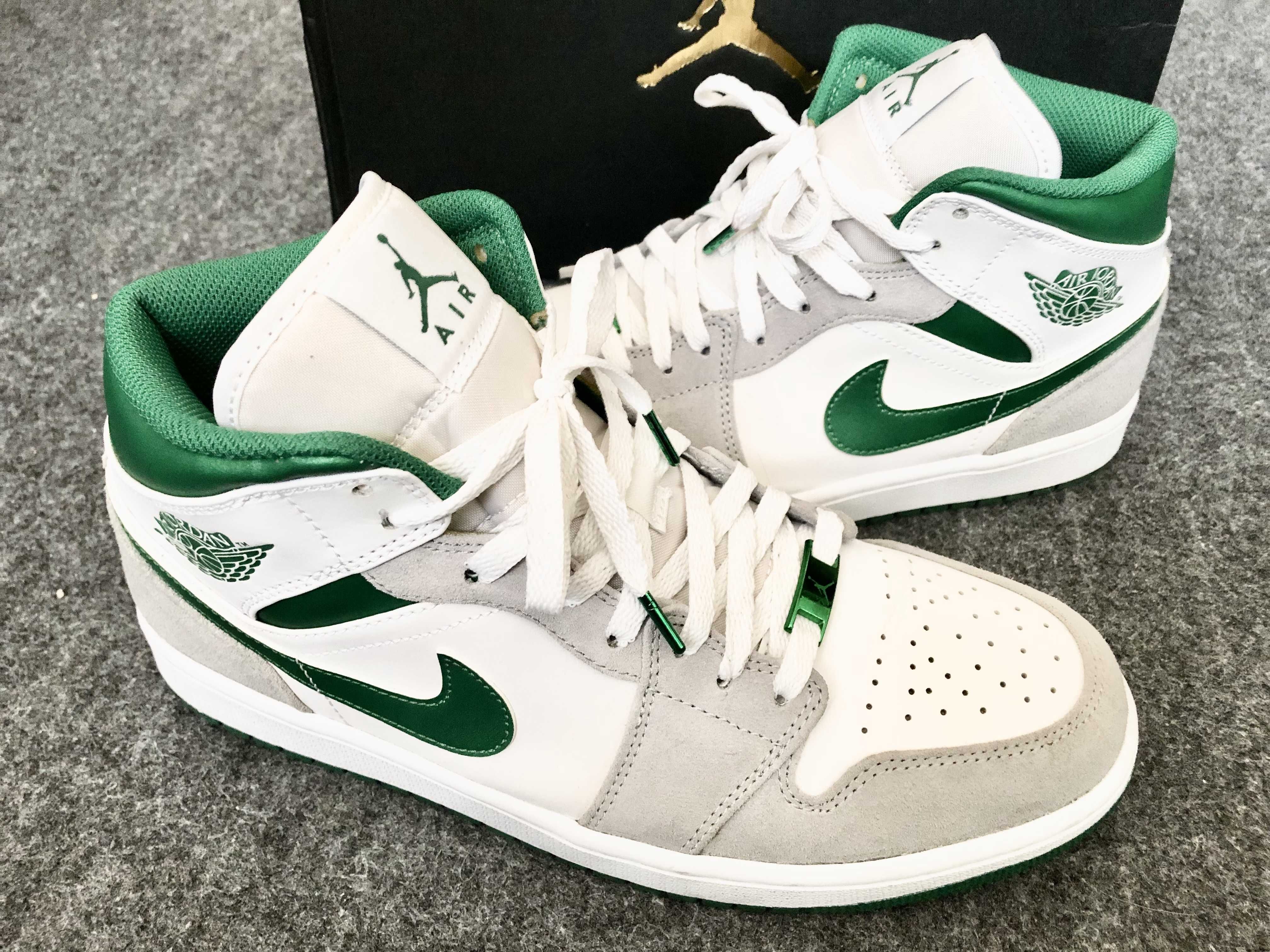 Nike Air Jordan 1 Mid "Green Grey White"