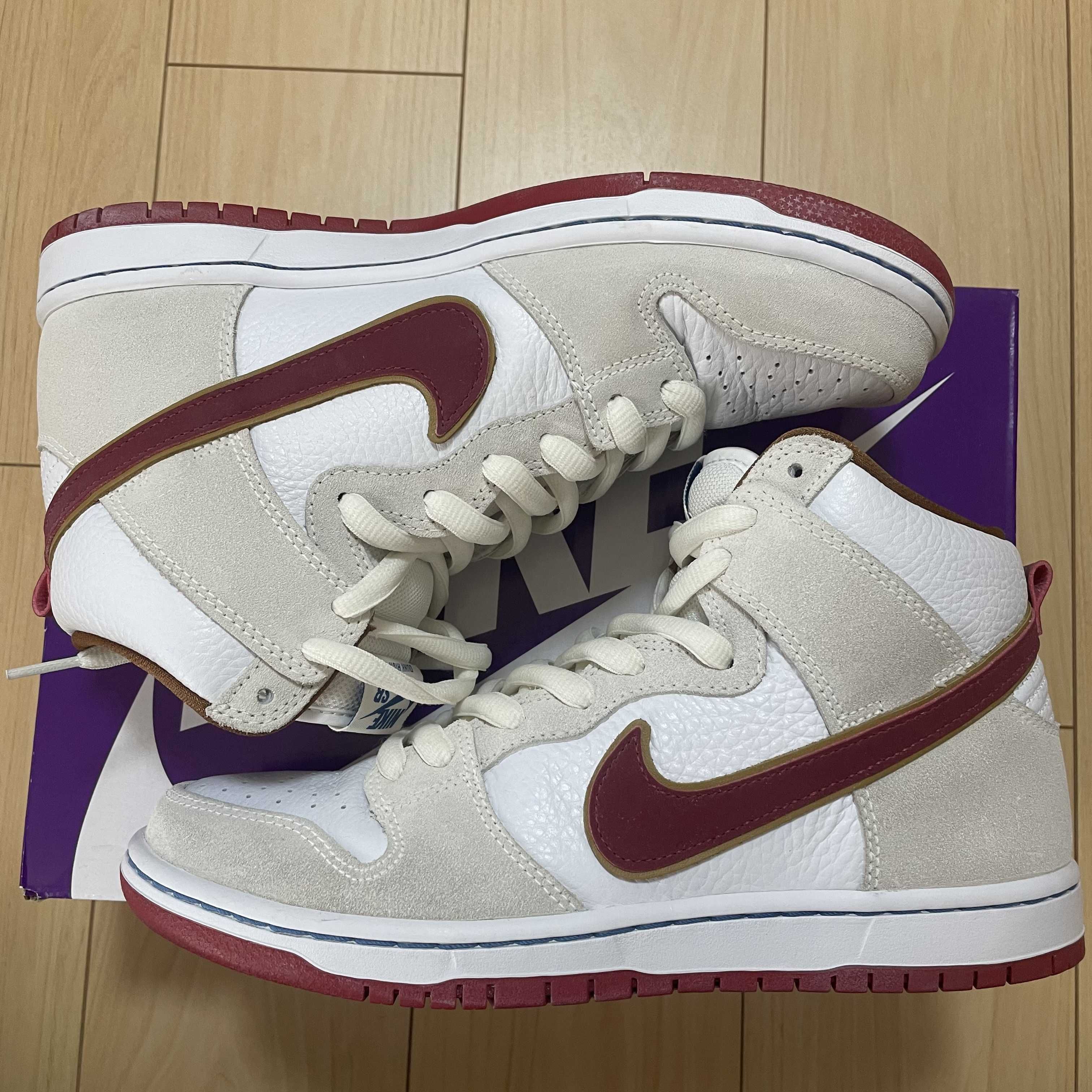 Nike Dunk High Pro "Sail/Team Crimson"