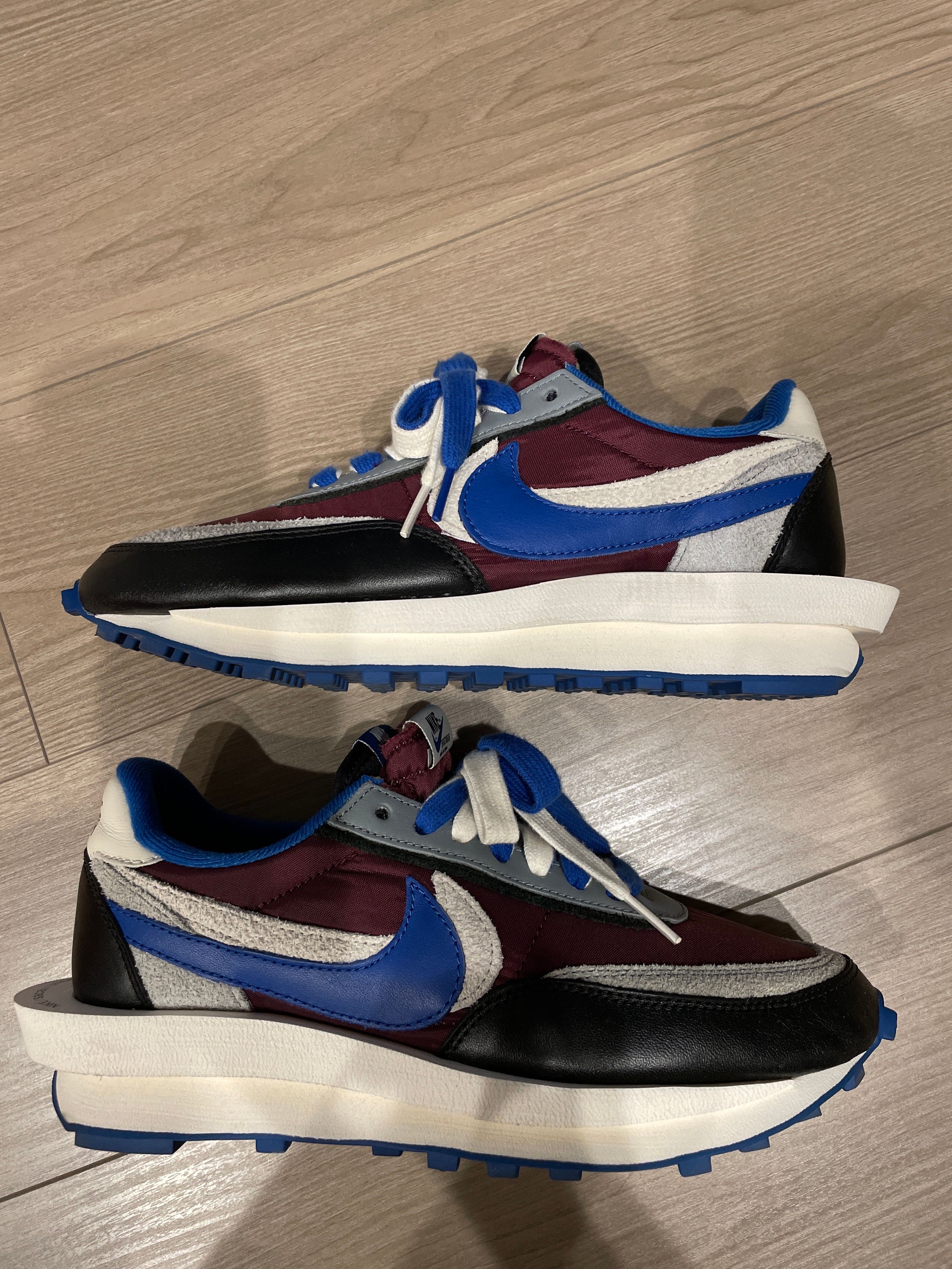 UNDERCOVER × sacai × Nike LD Waffle "Night Maroon/Pale Ivory-Ground Grey-Team Royal"