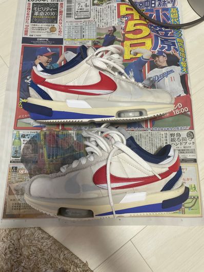 sacai × Nike Zoom Cortez "White and University Red"