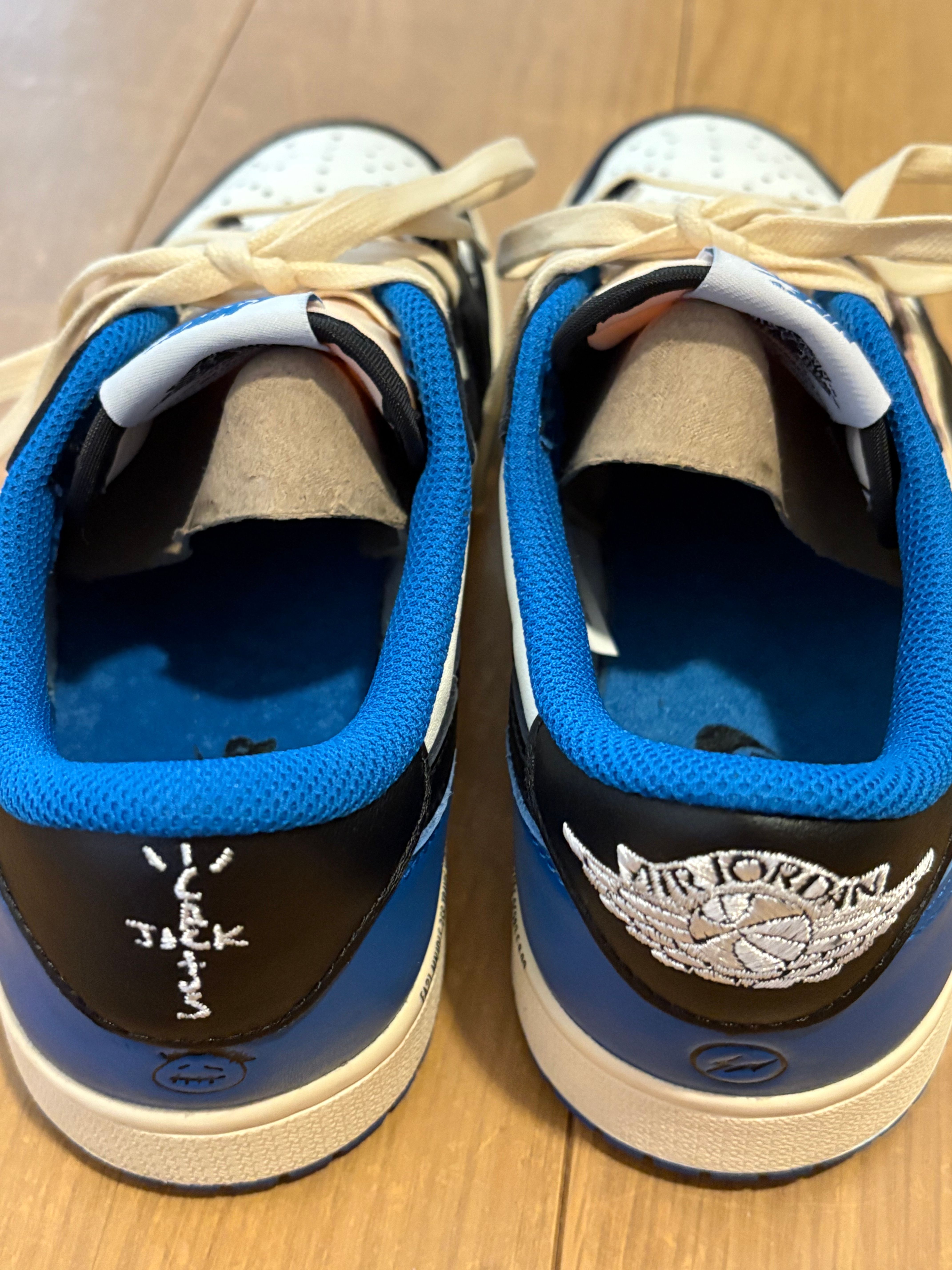 Travis Scott × fragment design × Nike Air Jordan 1 Low OG SP "Military Blue"
