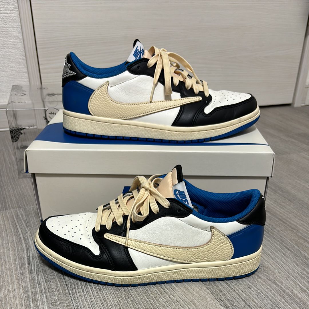 Travis Scott × fragment design × Nike Air Jordan 1 Low OG SP "Military Blue"