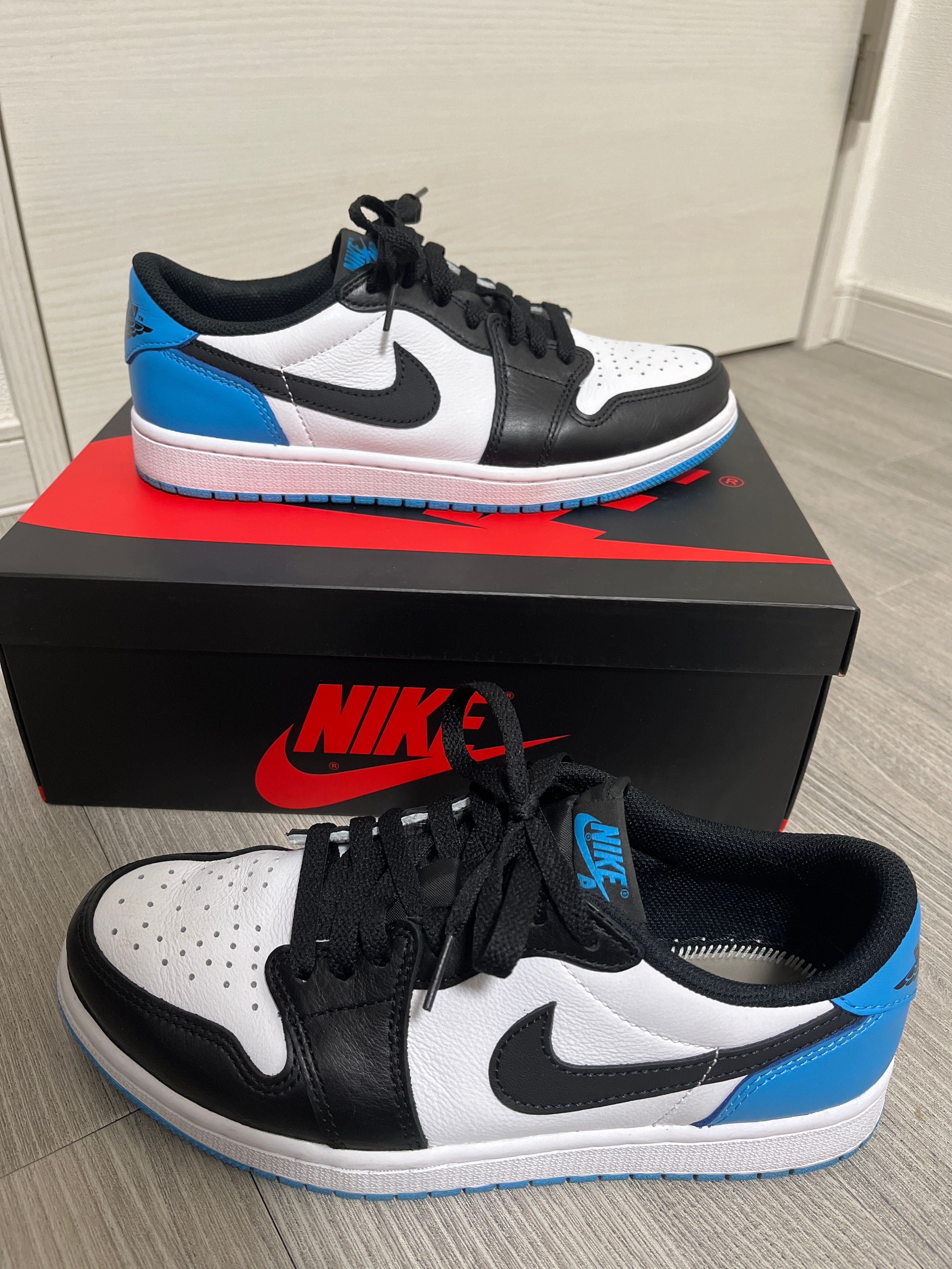 Nike Air Jordan 1 Low OG "Black and Dark Powder Blue/UNC"