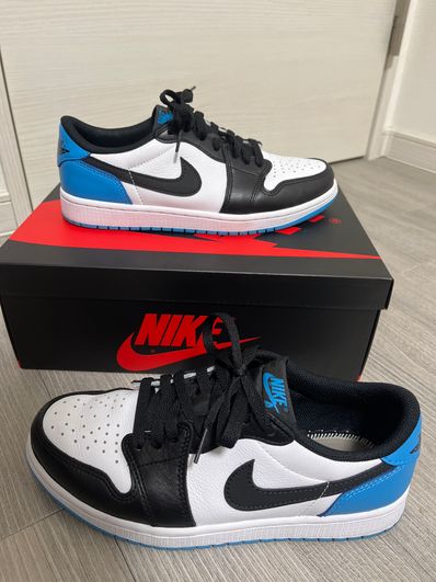 Nike Air Jordan 1 Low OG "Black and Dark Powder Blue/UNC"