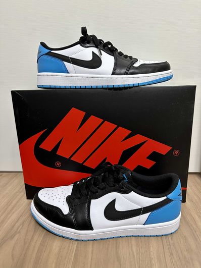 Nike Air Jordan 1 Low OG "Black and Dark Powder Blue/UNC"