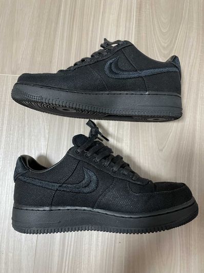 Stussy × Nike Air Force 1 Low "Triple Black"