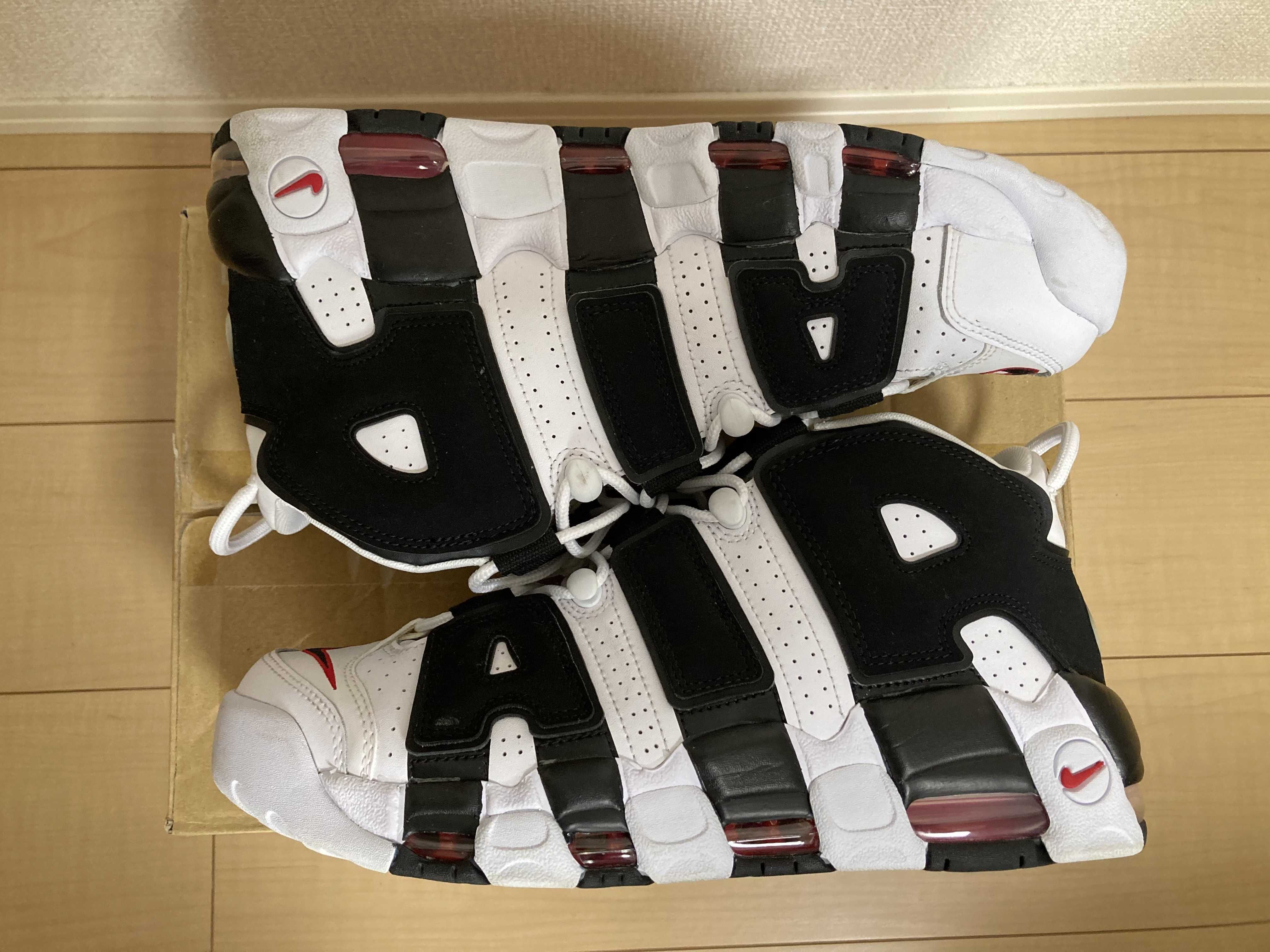 NIKE AIR MORE UPTEMPO "WHITE/BLACK/UNIVERSITY RED"(2020)