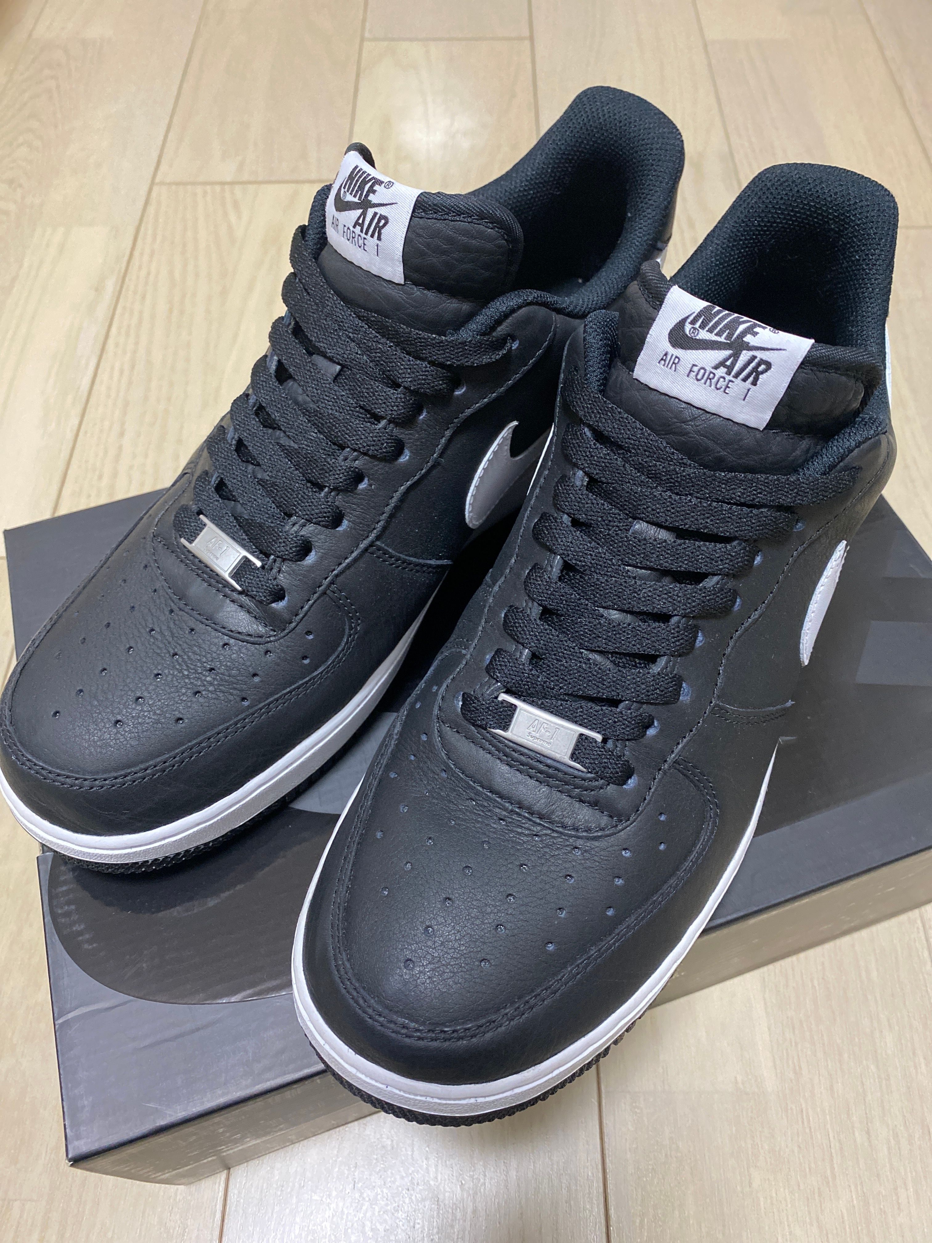 Supreme × COMME des GARCONS SHIRT × Nike Air Force 1 Low "Black/White" (2018)