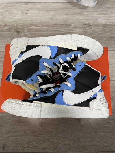 sacai × NIKE BLAZER MID "BLACK / BLUE"