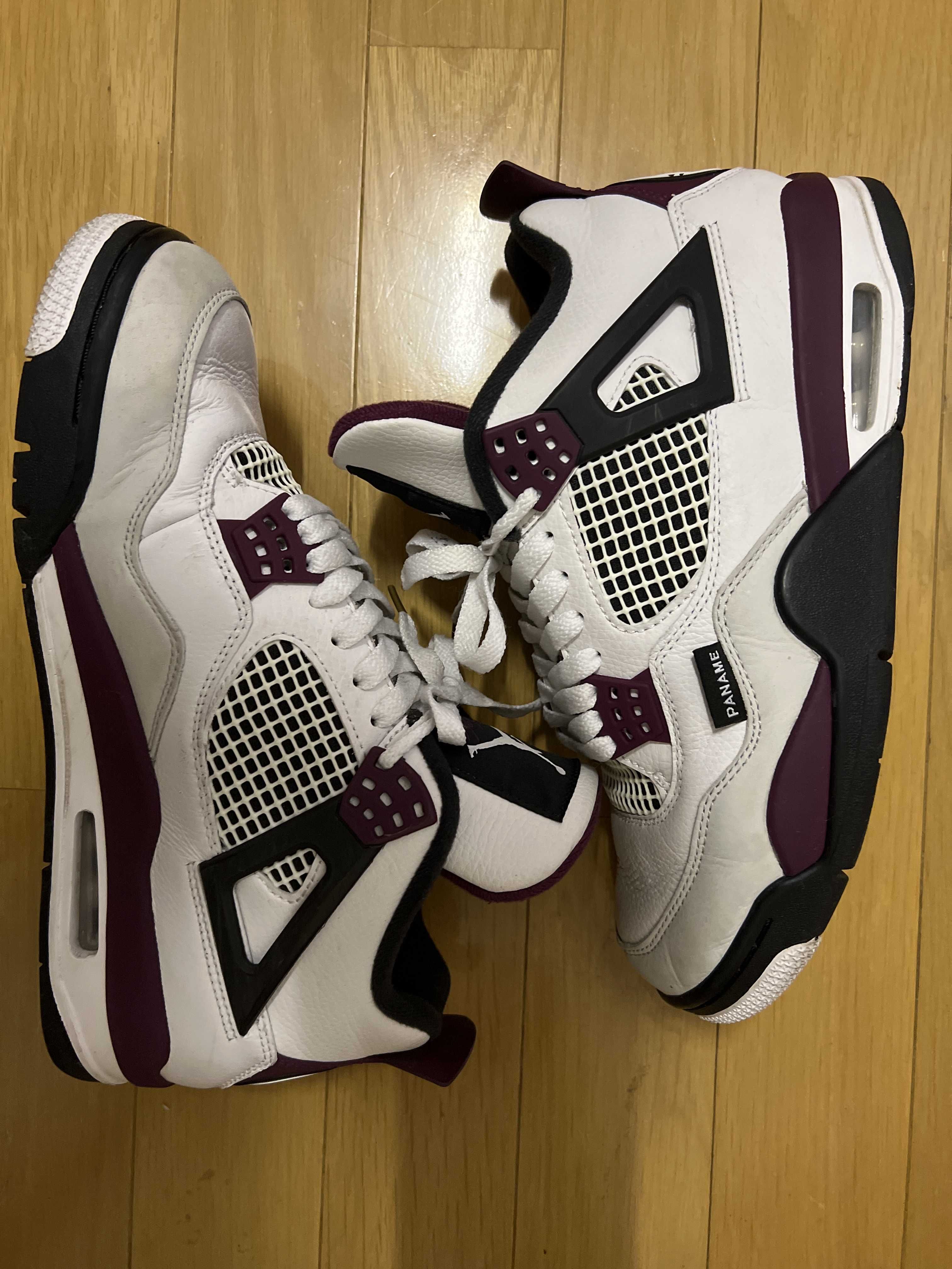 Paris Saint Germain ×Nike Air Jordan 4 Retro "White/Bordeaux/Neutral Gray"