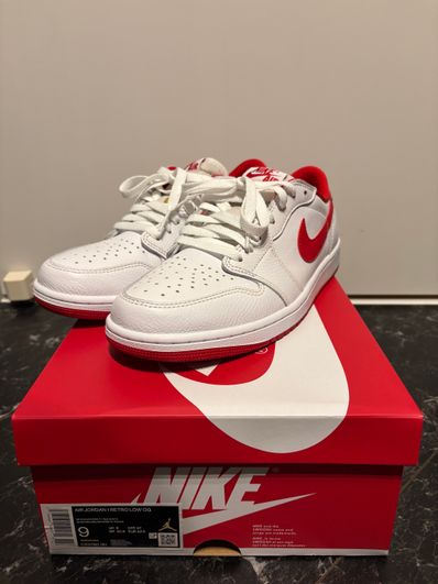 Nike Air Jordan 1 Retro Low OG "White and University Red"