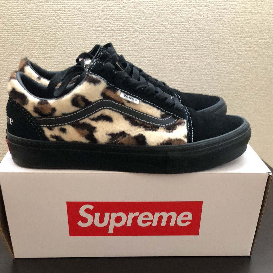 Supreme × Vans Leopard Old Skool "Black"