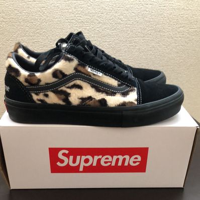 Supreme × Vans Leopard Old Skool "Black"