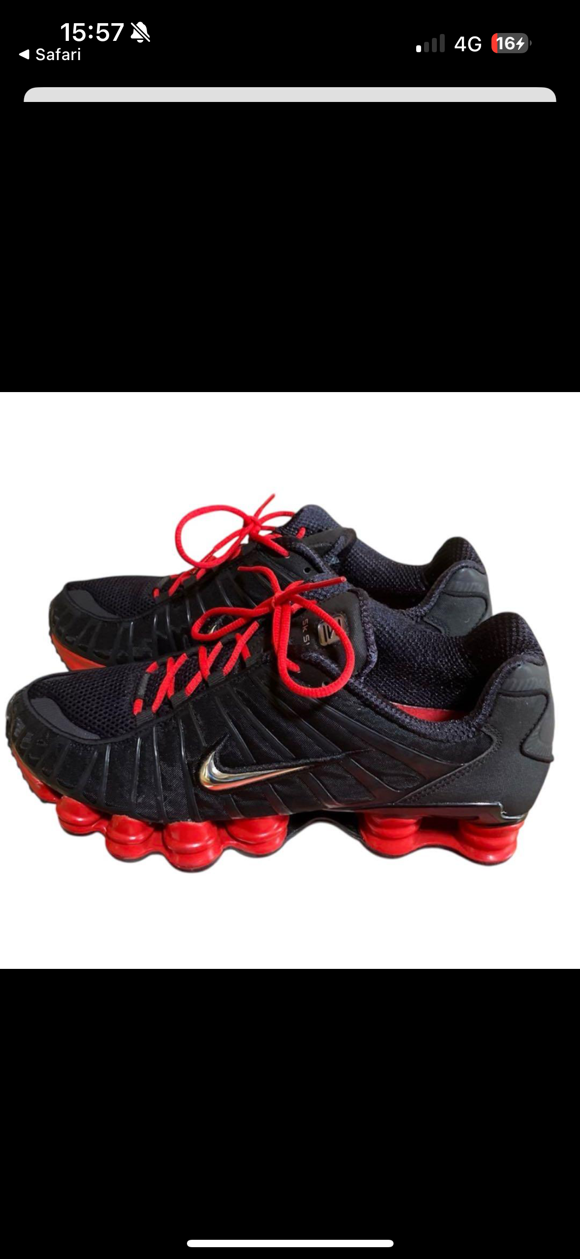 スケプタ×ナイキショックスTL ブラック/ユニバーシティレッド