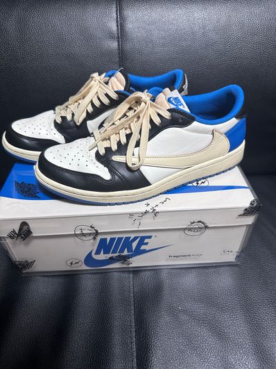 Travis Scott × fragment design × Nike Air Jordan 1 Low OG SP "Military Blue"
