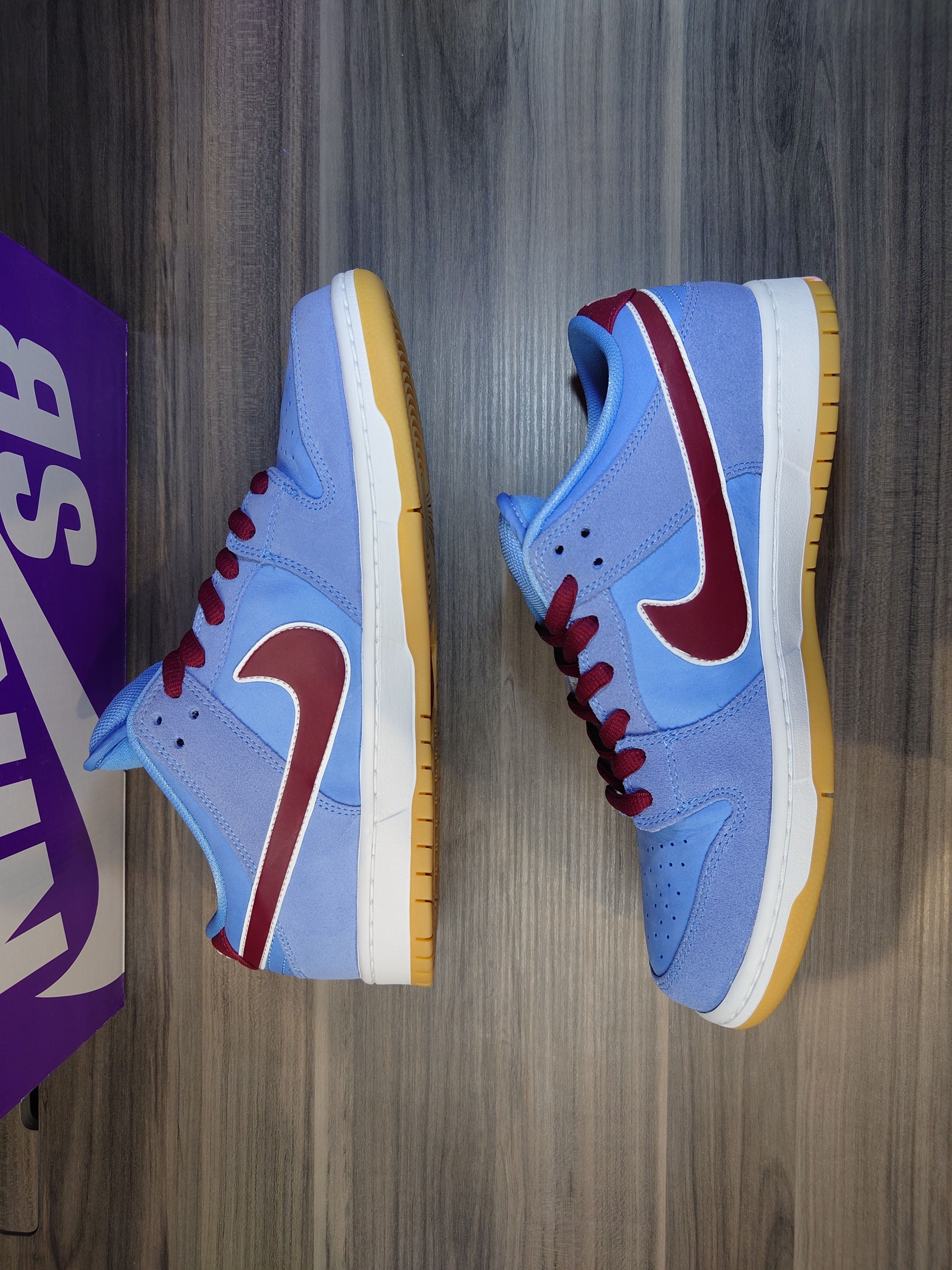 Nike SB Dunk Low Pro "Philadelphia Phillies/Valor Blue and Team Maroon"