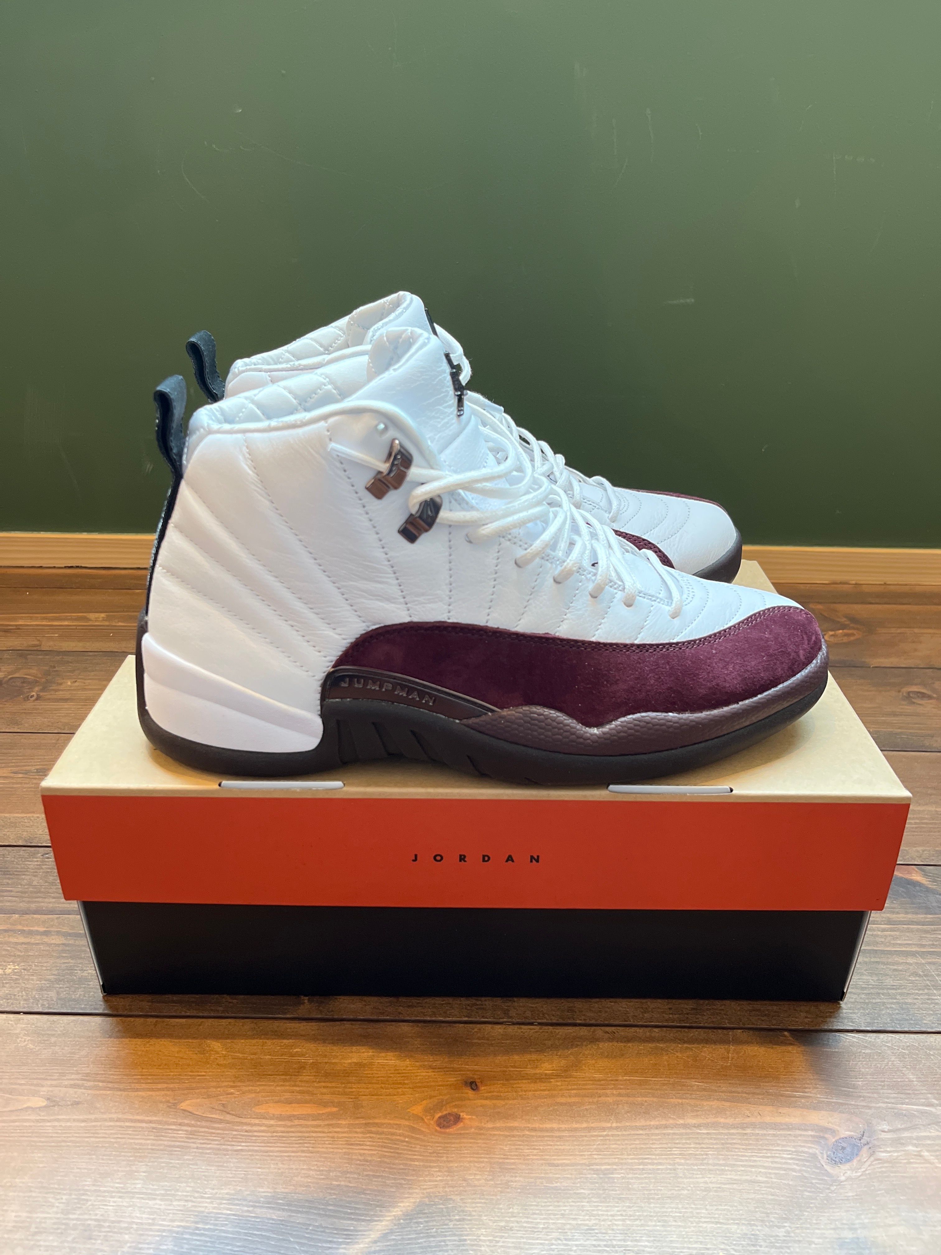 A Ma Maniere × Nike Women's Air Jordan 12 "White and Burgundy Crush"