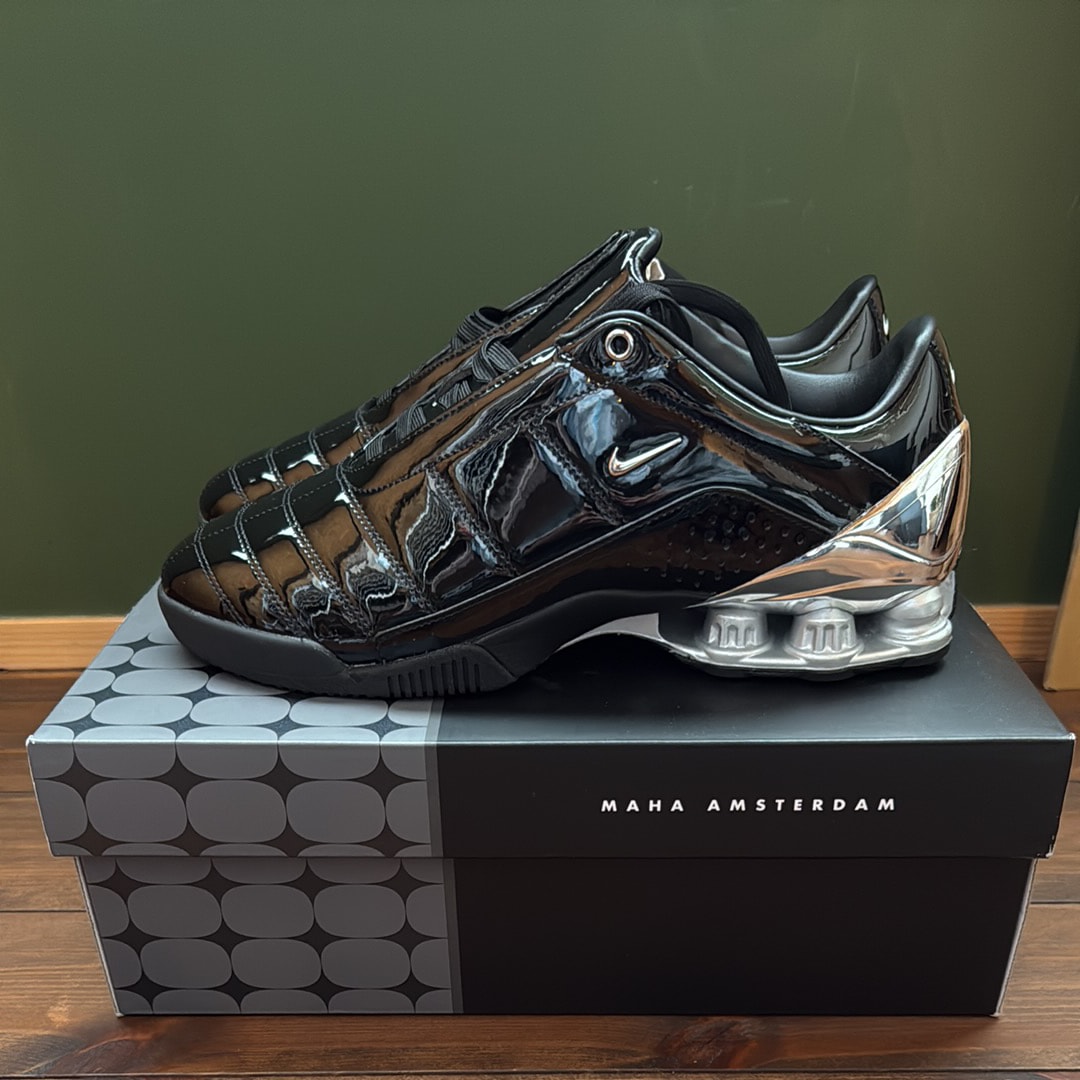 Maha Amsterdam × Nike Women's Total 90 Shox Magia "Black/Metallic Silver"