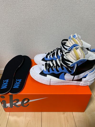 sacai × NIKE BLAZER MID "BLACK / BLUE"