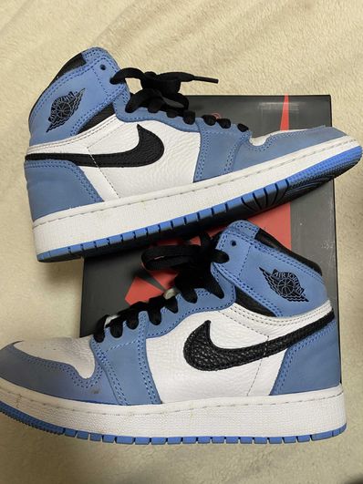 Nike GS Air Jordan 1 High "White/University Blue/Black"