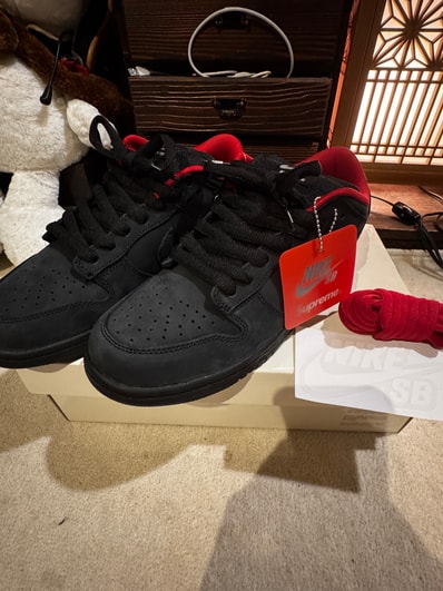 Supreme × Nike SB Dunk Low "Black" (25FW Week2)