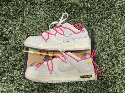 Off-White × Nike Dunk Low "Sail/Neutral Gray/Hyper Pink"