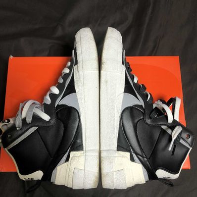 sacai × NIKE BLAZER MID "BLACK/WOLF GREY/WHITE"