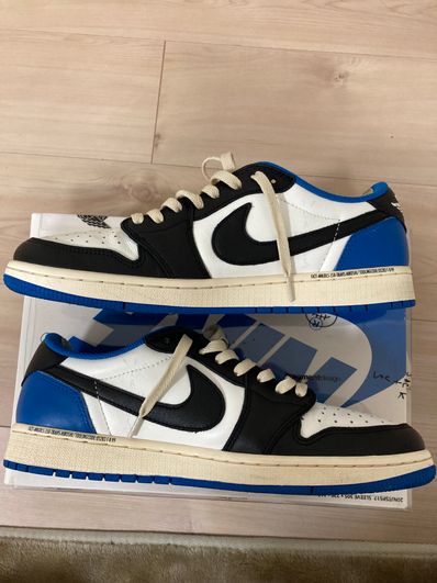 Travis Scott × fragment design × Nike Air Jordan 1 Low OG SP "Military Blue"