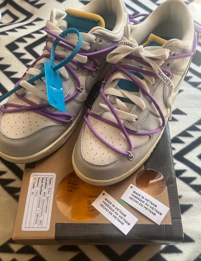 Off-White × Nike Dunk Low "Sail/Neutral Gray"