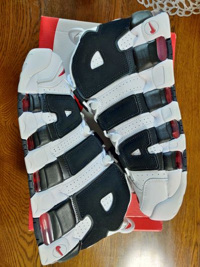 NIKE AIR MORE UPTEMPO "WHITE/BLACK/UNIVERSITY RED"(2020)