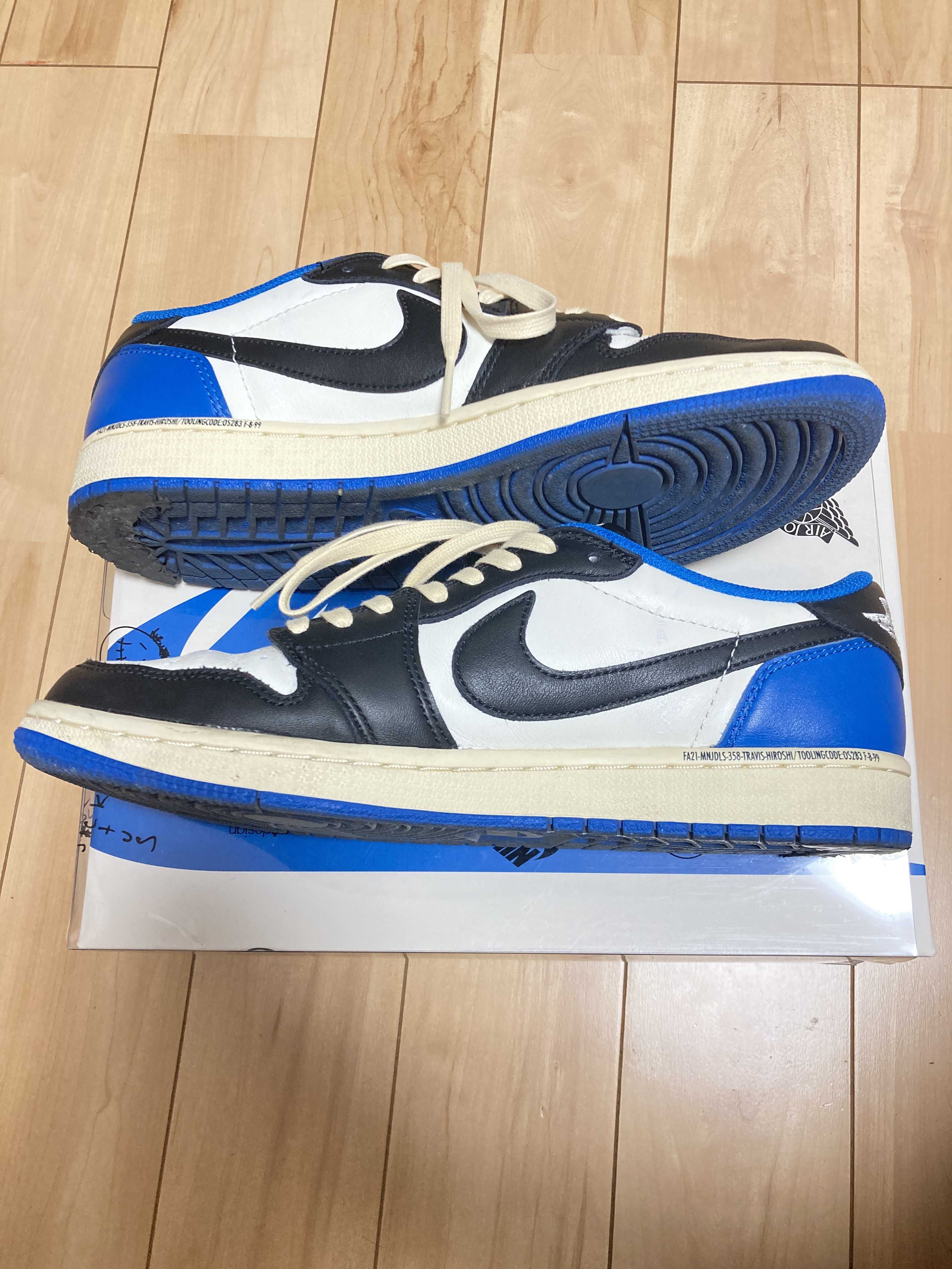 Travis Scott × fragment design × Nike Air Jordan 1 Low OG SP "Military Blue"