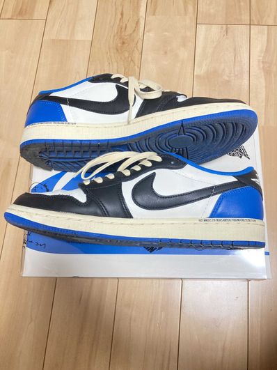 Travis Scott × fragment design × Nike Air Jordan 1 Low OG SP "Military Blue"