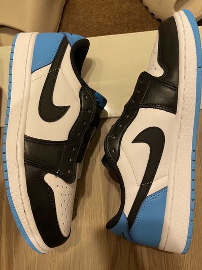 Nike Air Jordan 1 Low OG "Black and Dark Powder Blue/UNC"