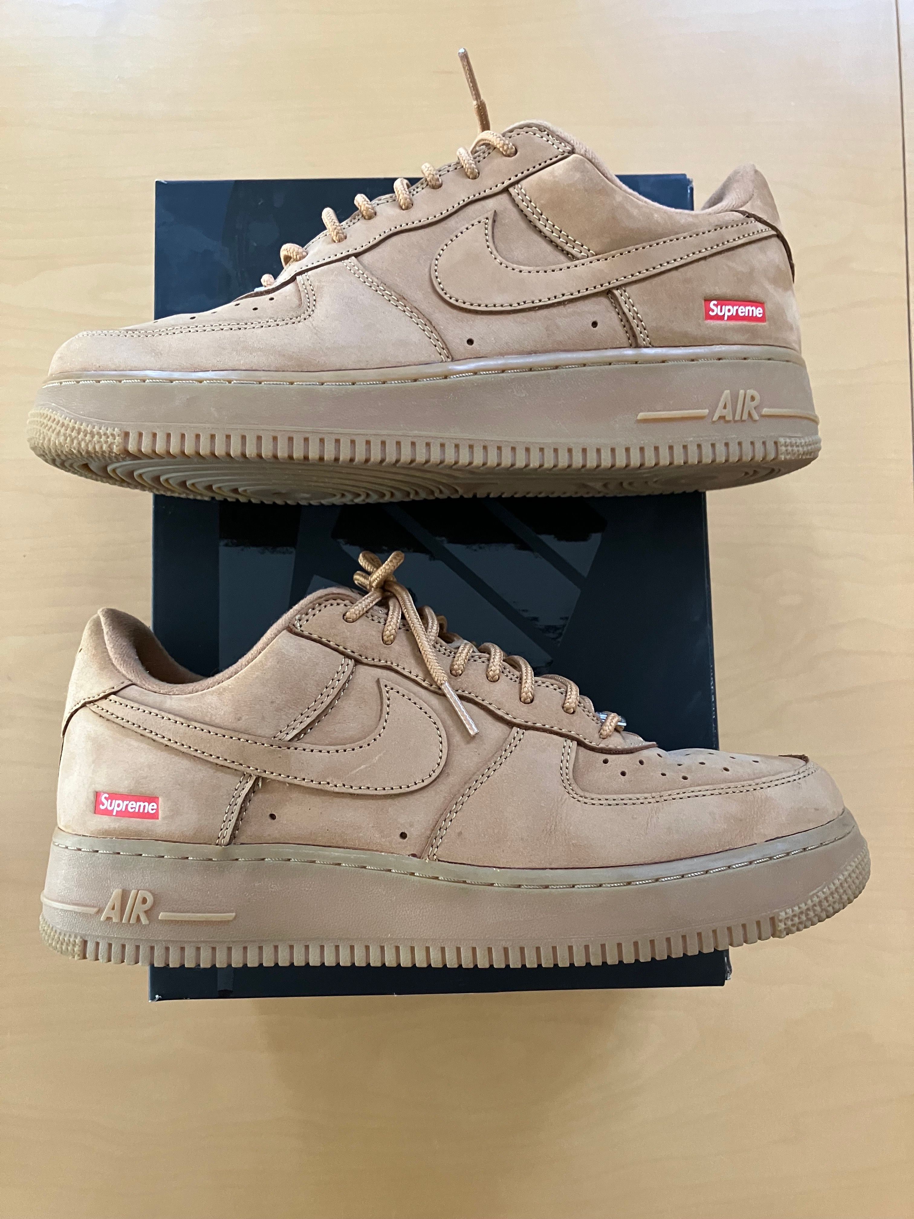 Supreme × Nike Air Force 1 Low "Flax/Wheat"