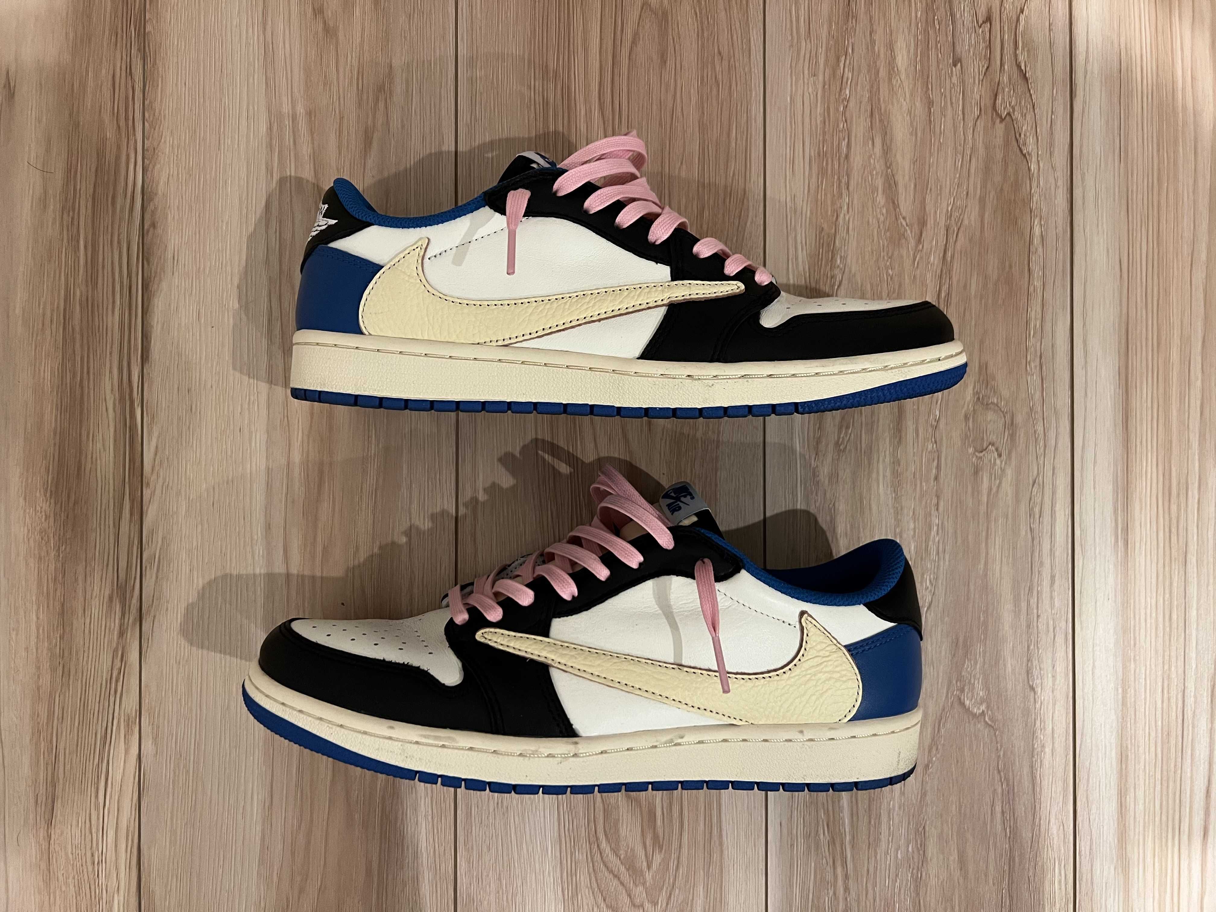 Travis Scott × fragment design × Nike Air Jordan 1 Low OG SP "Military Blue"