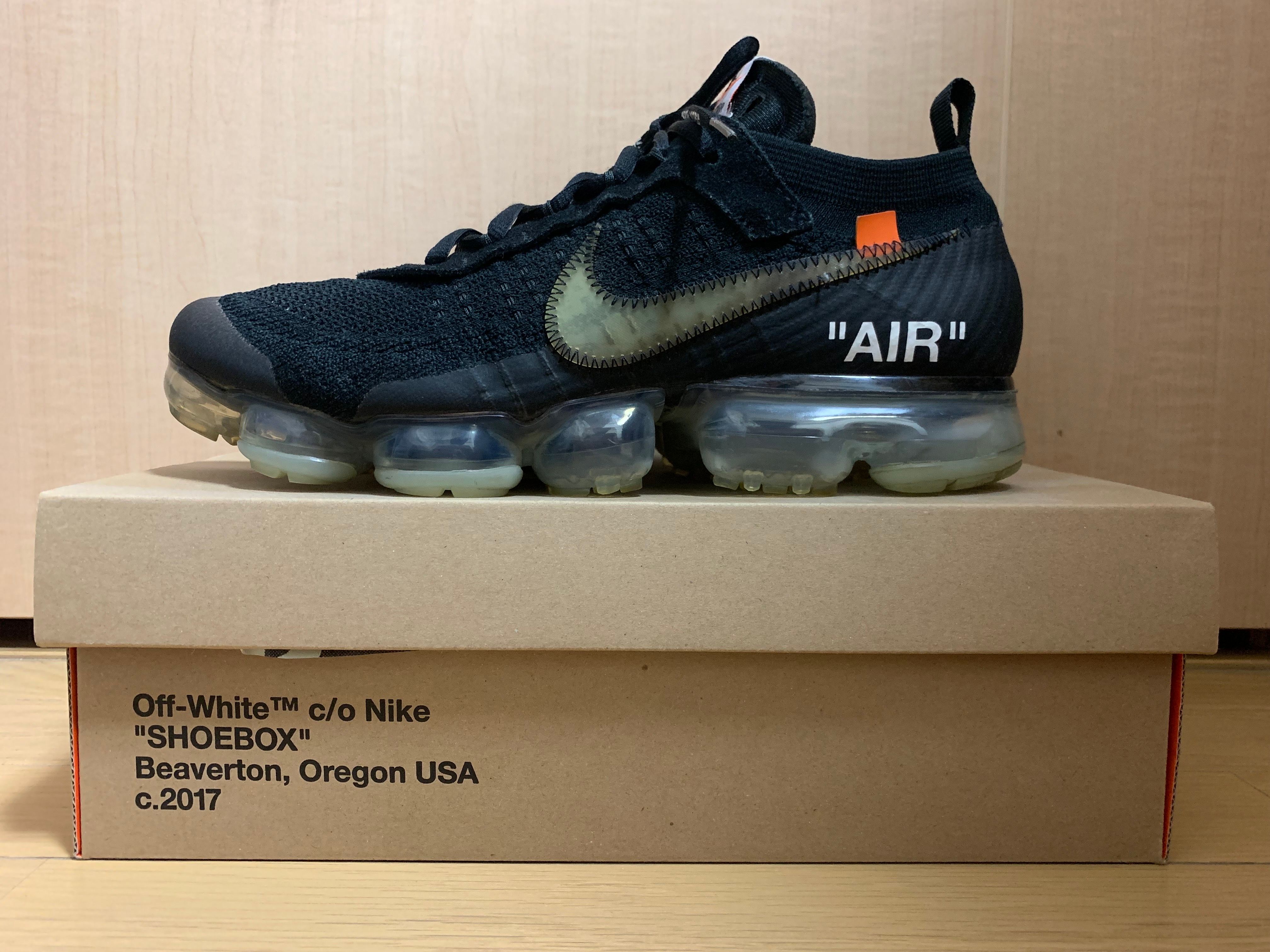 Off-White × Nike Air Vapormax "Black/Total Orange/Clear"
