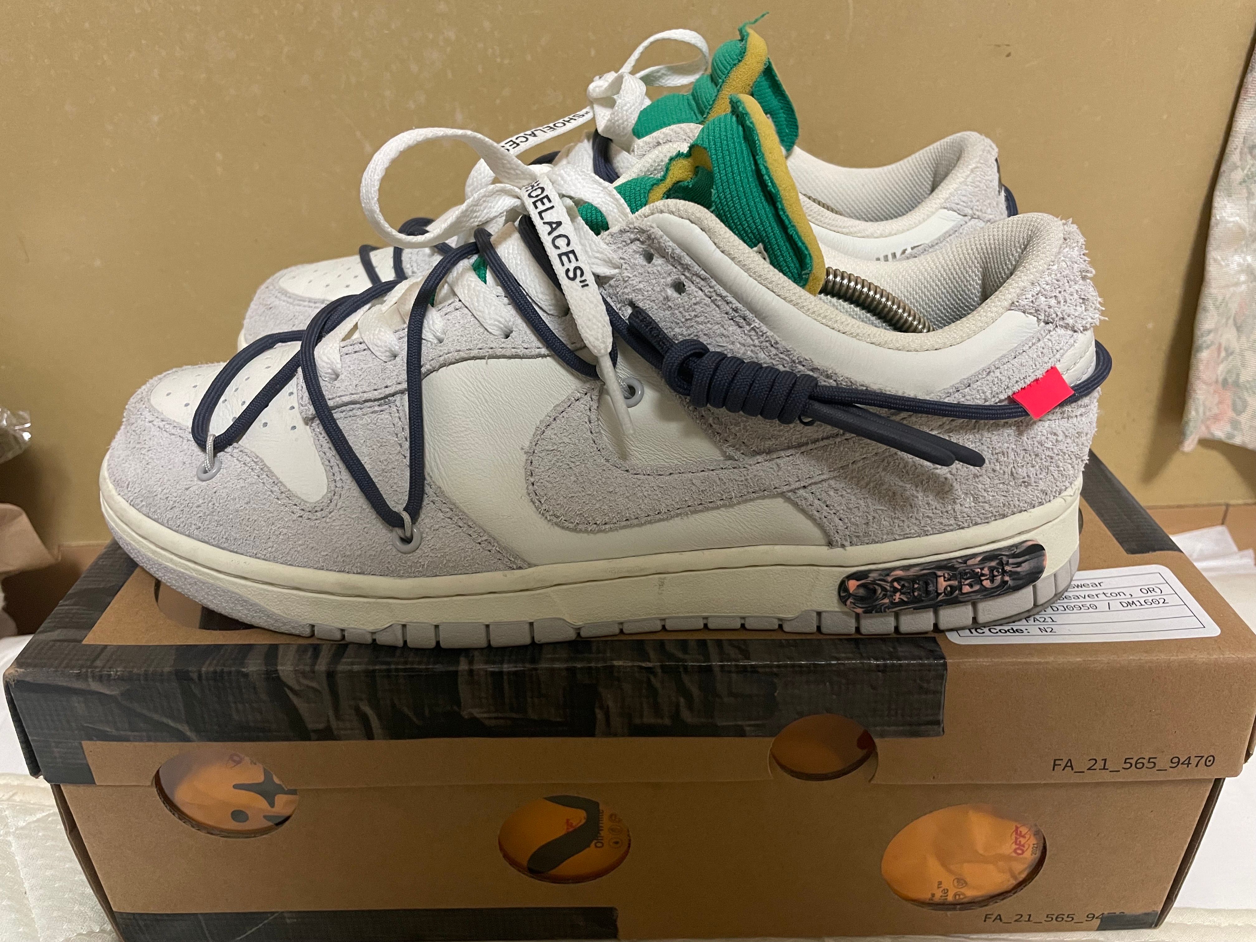 Off-White × Nike Dunk Low "Sail/Neutral Grey/Gridiron"