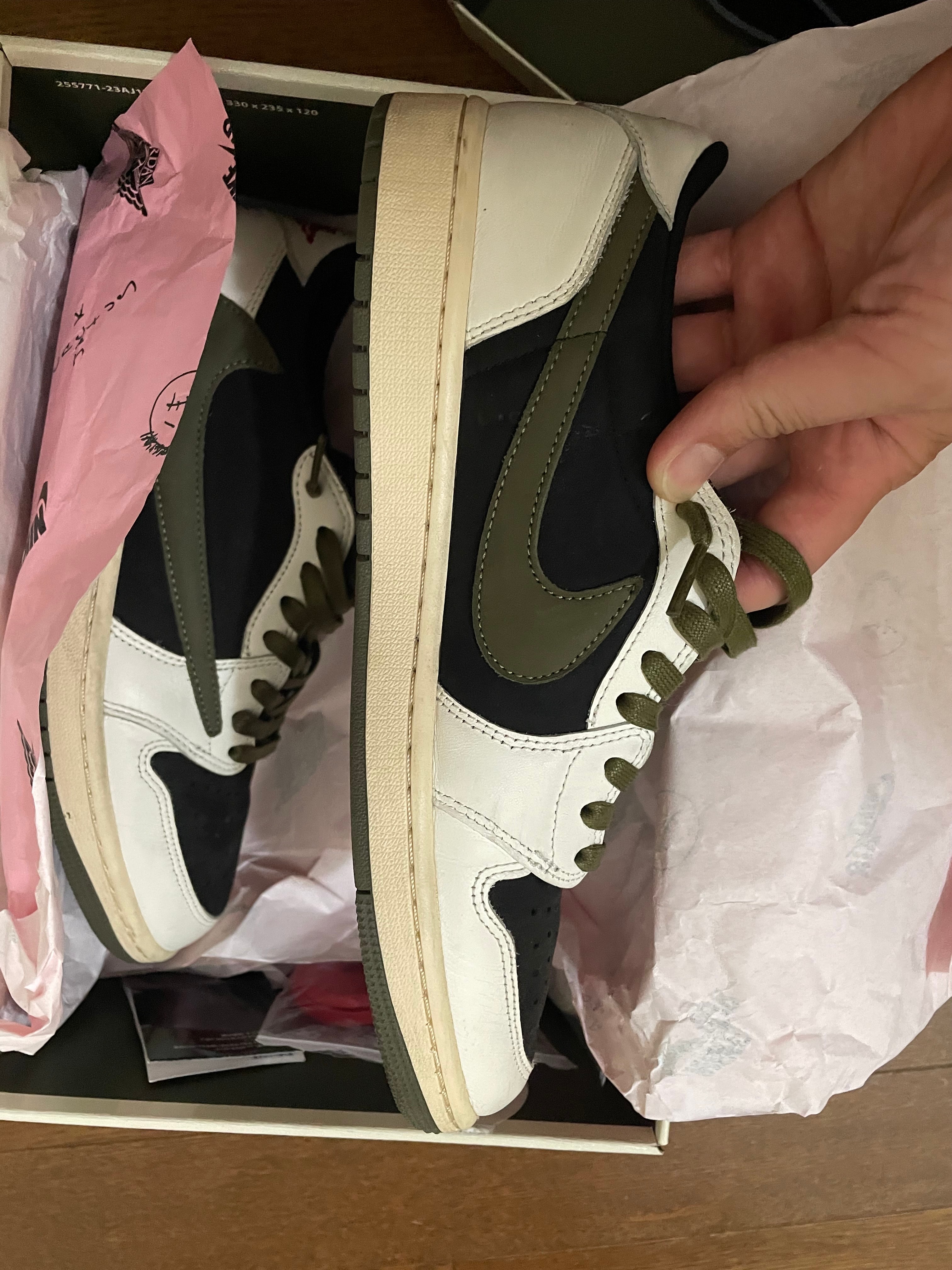 Travis Scott × Nike Women's Air Jordan 1 Low OG "Medium Olive"