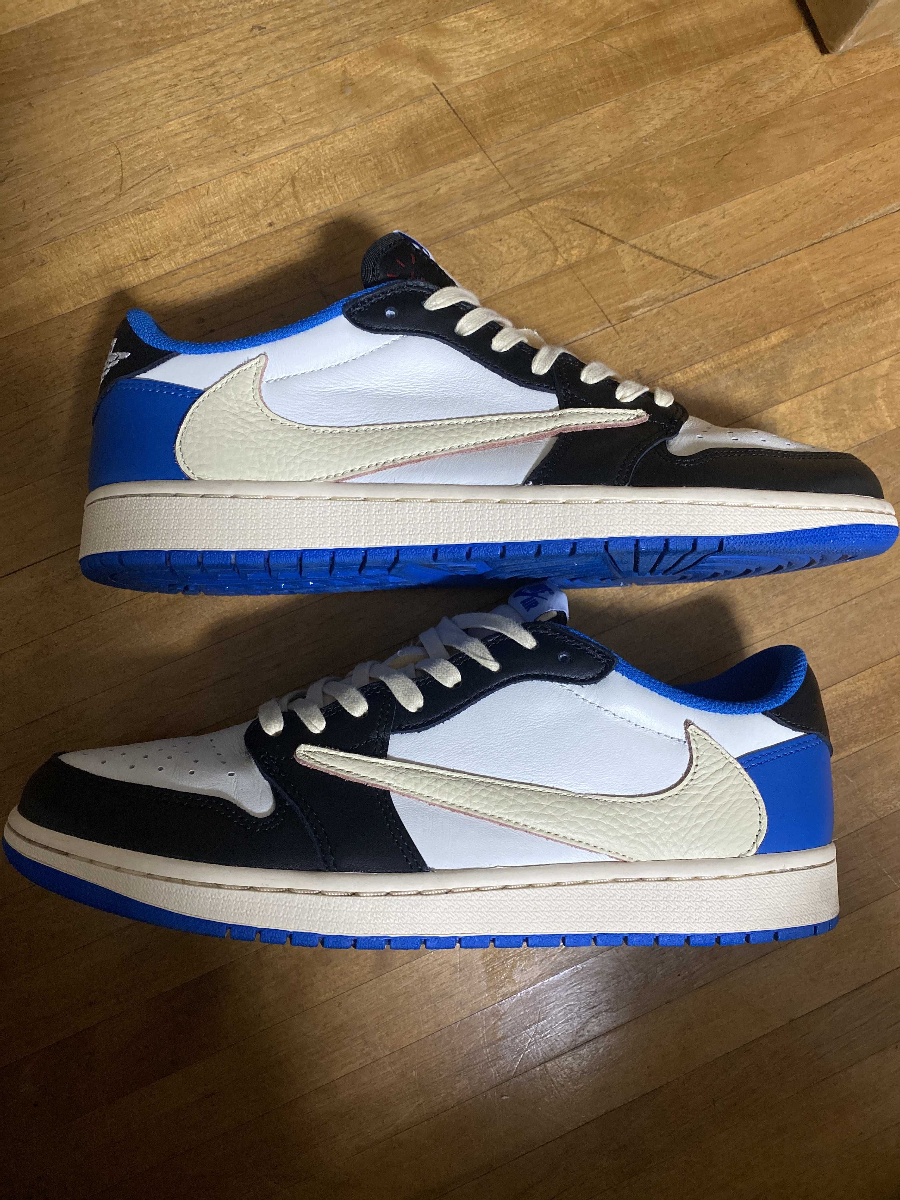 Travis Scott × fragment design × Nike Air Jordan 1 Low OG SP "Military Blue"