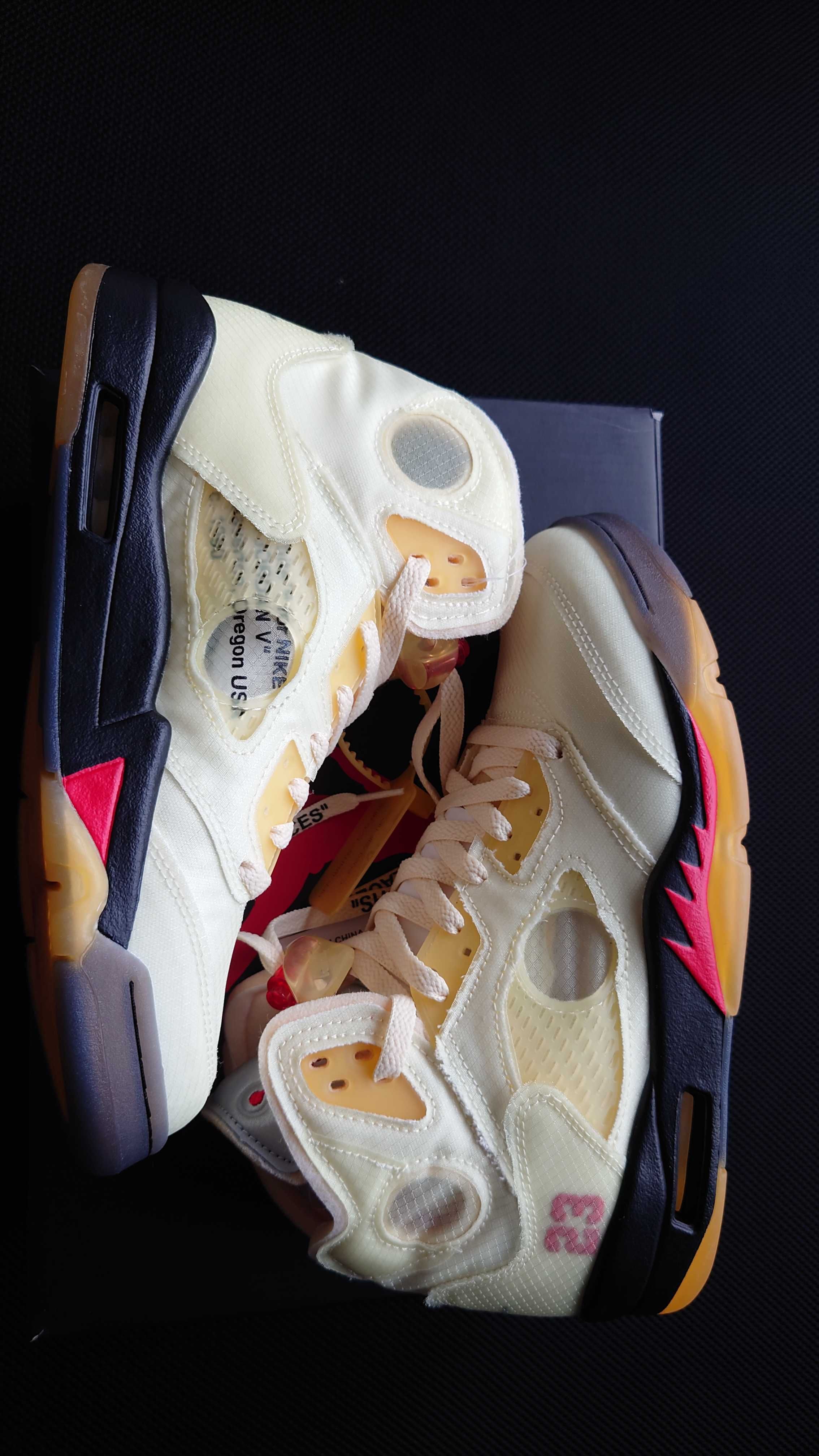 Off-White × Nike Air Jordan 5 "Sail"  