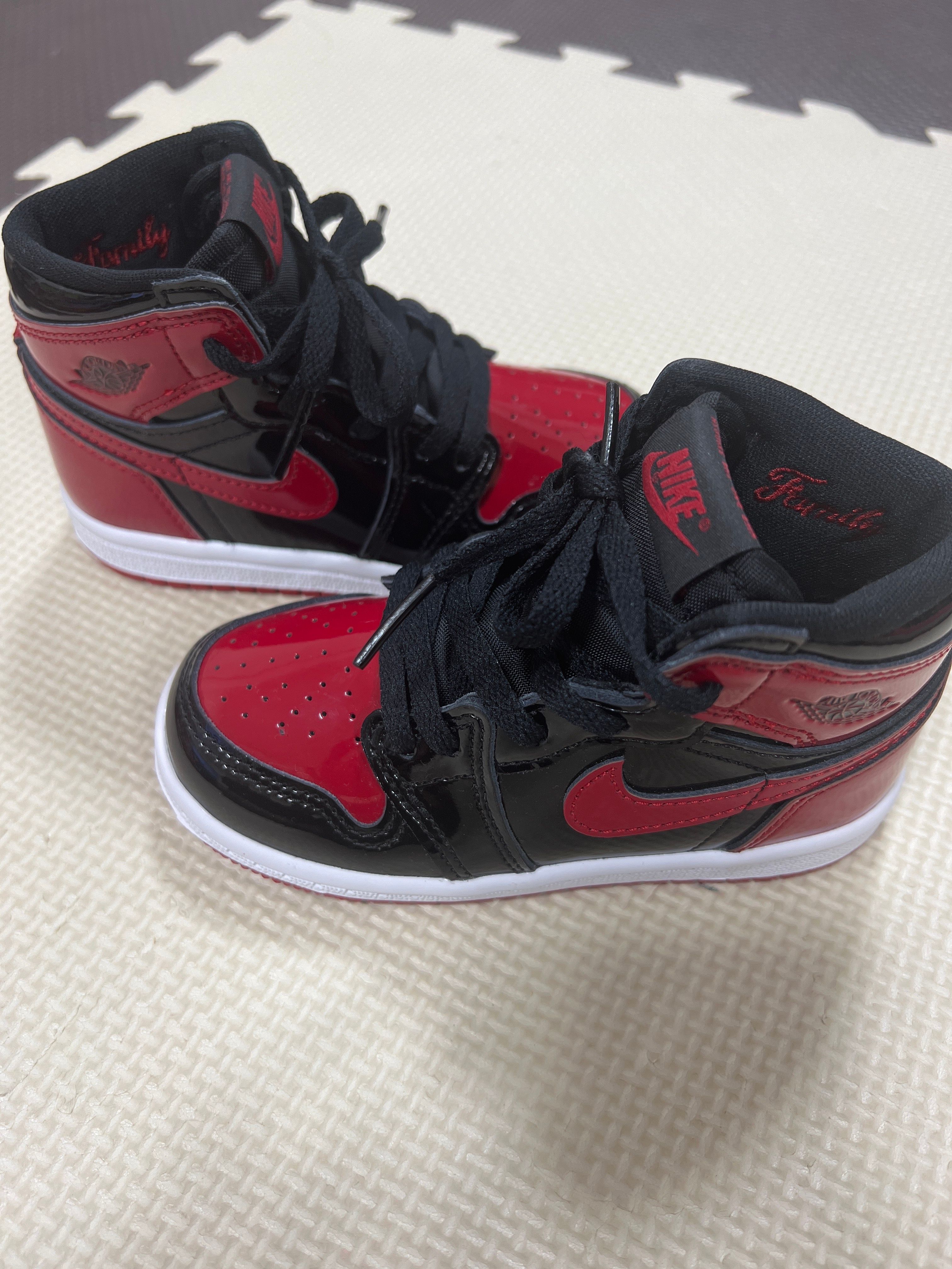 Nike TD Air Jordan 1 High OG "Patent Bred"