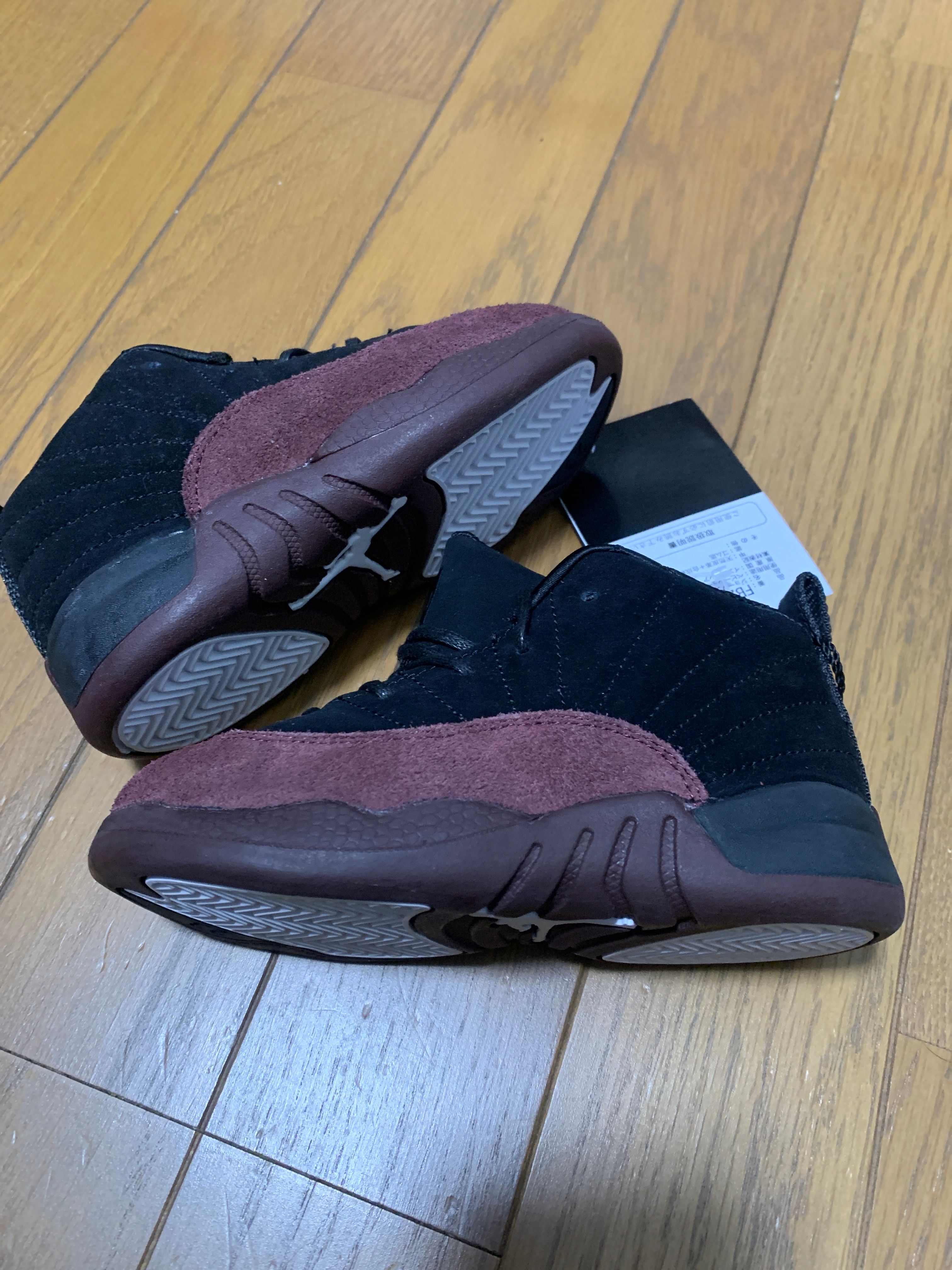 A Ma Maniere × Nike TD Air Jordan 12 "Black and Burgundy Crush"