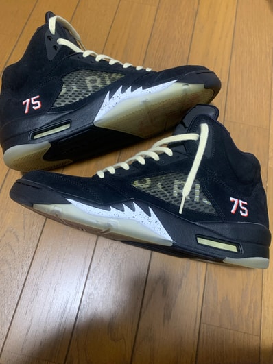 Paris Saint-Germain (PSG) × Nike Air Jordan 5 Retro "Black/Challenge Red-White"