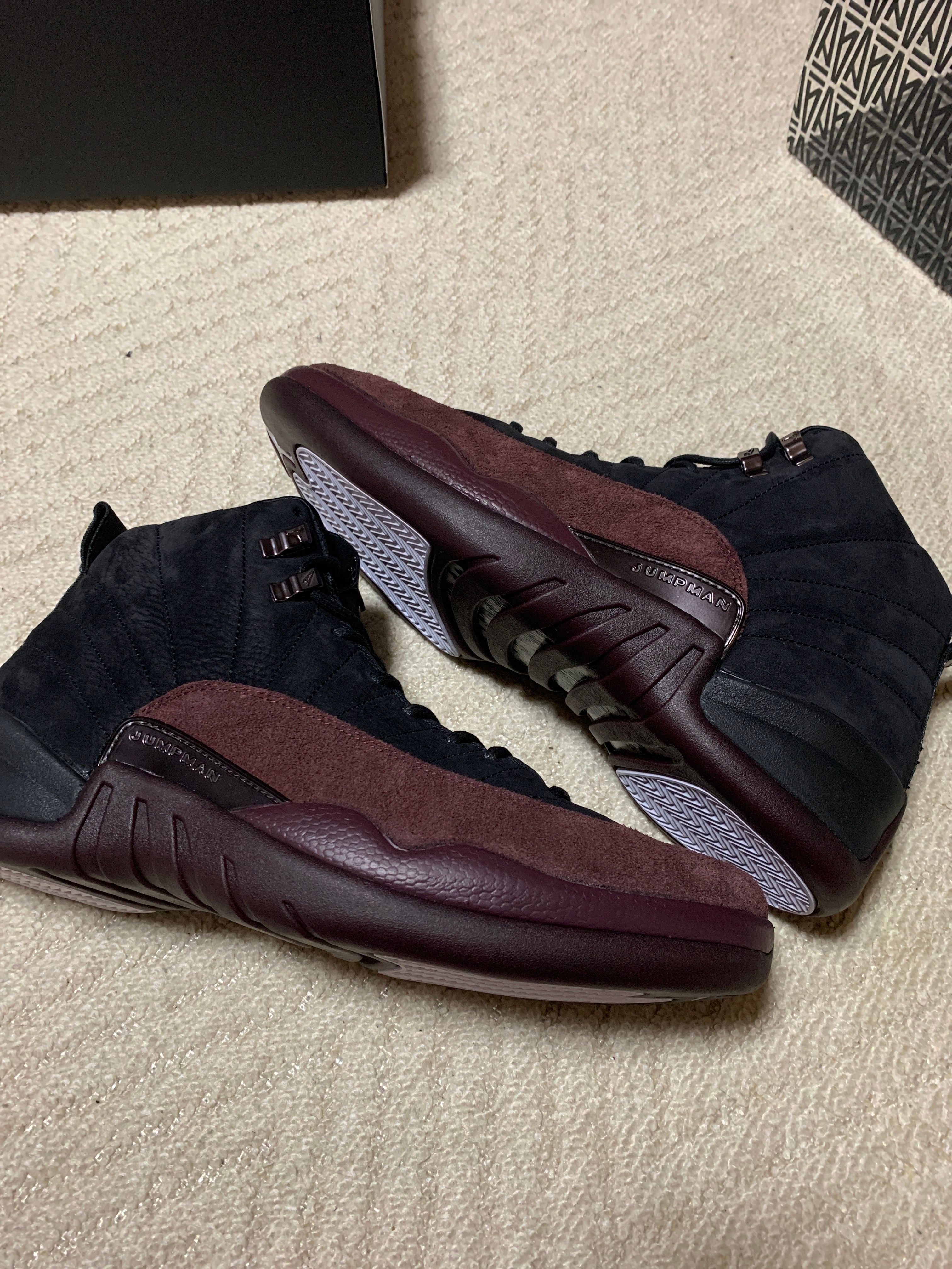 A Ma Maniere × Nike Women's Air Jordan 12 "Black and Burgundy Crush"