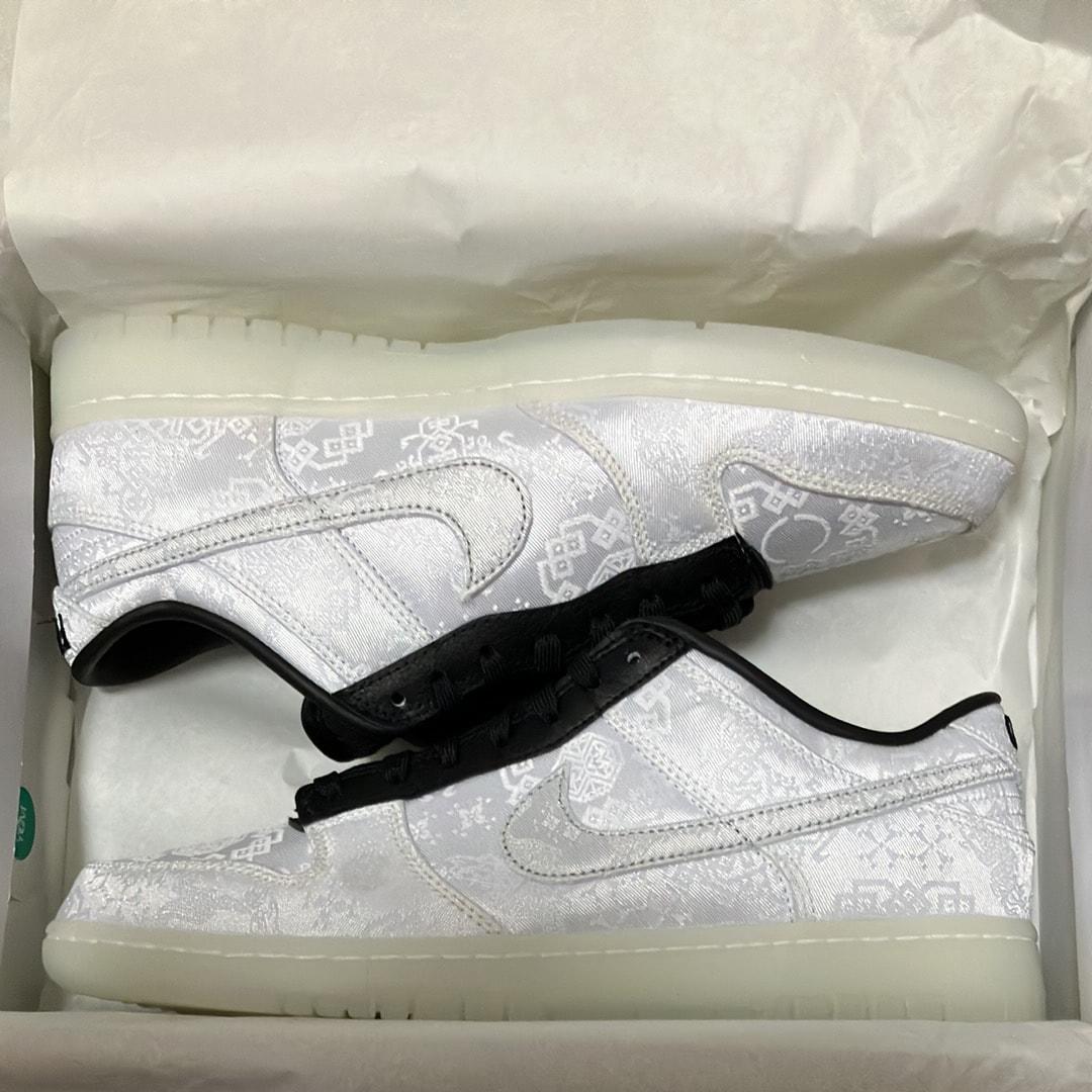 CLOT × fragment design × Nike Dunk Low "Black and White"