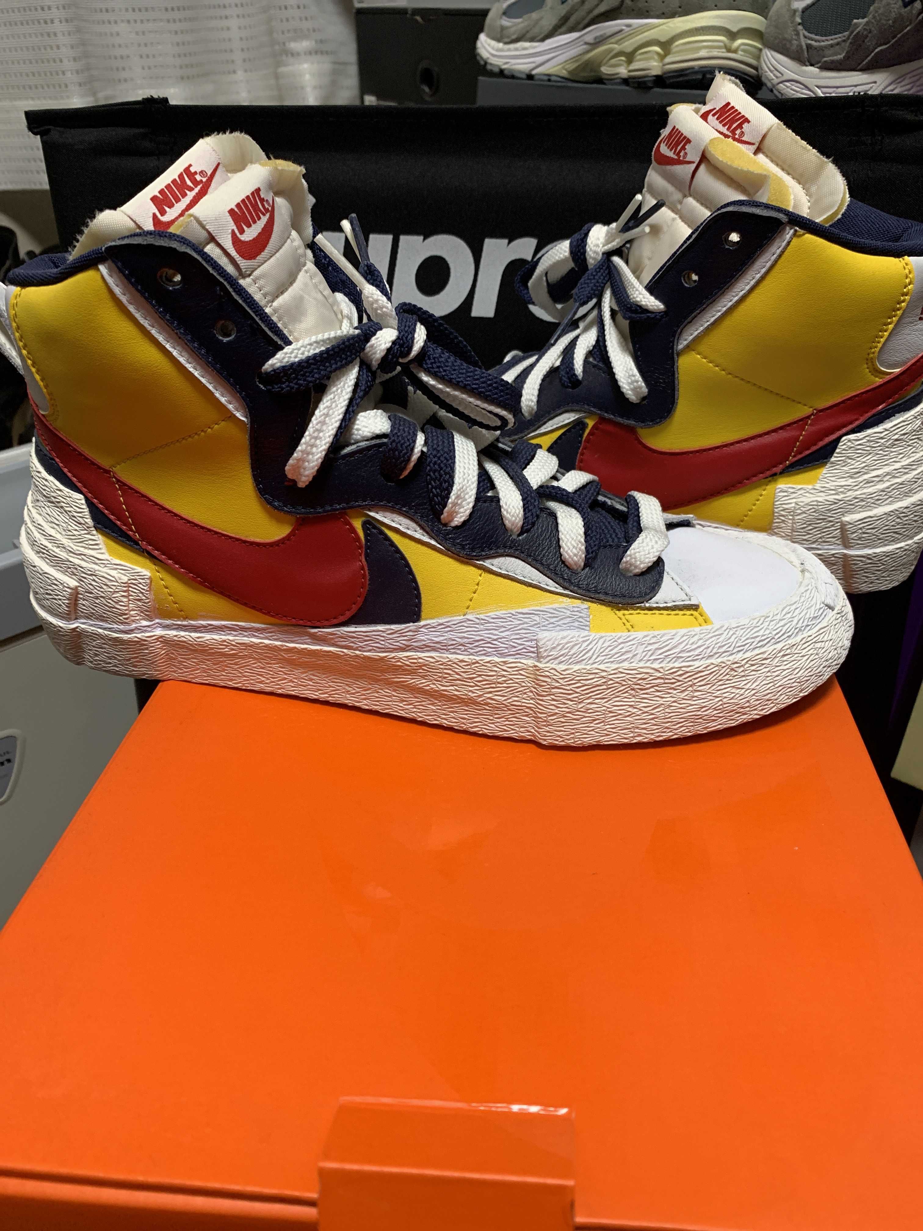 sacai × Nike Blazer Mid "Varsity Maize/Varsity Red"